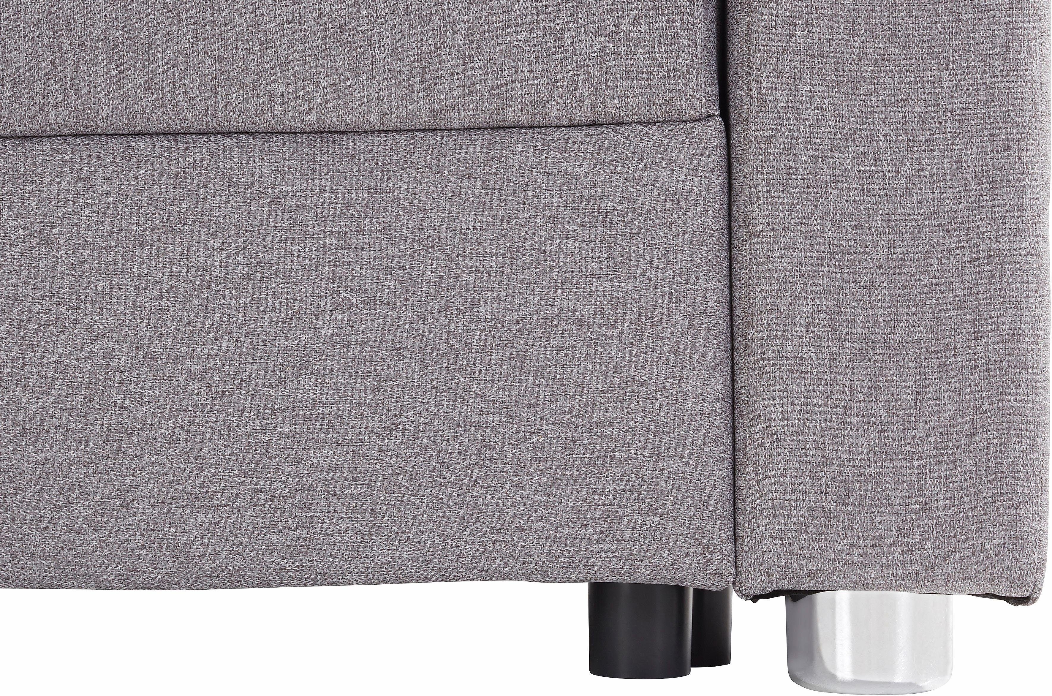 COLLECTION AB Hoekbank Relax L-vorm inclusief slaapfunctie, binnenvering, naar keuze met rgb-ledverlichting