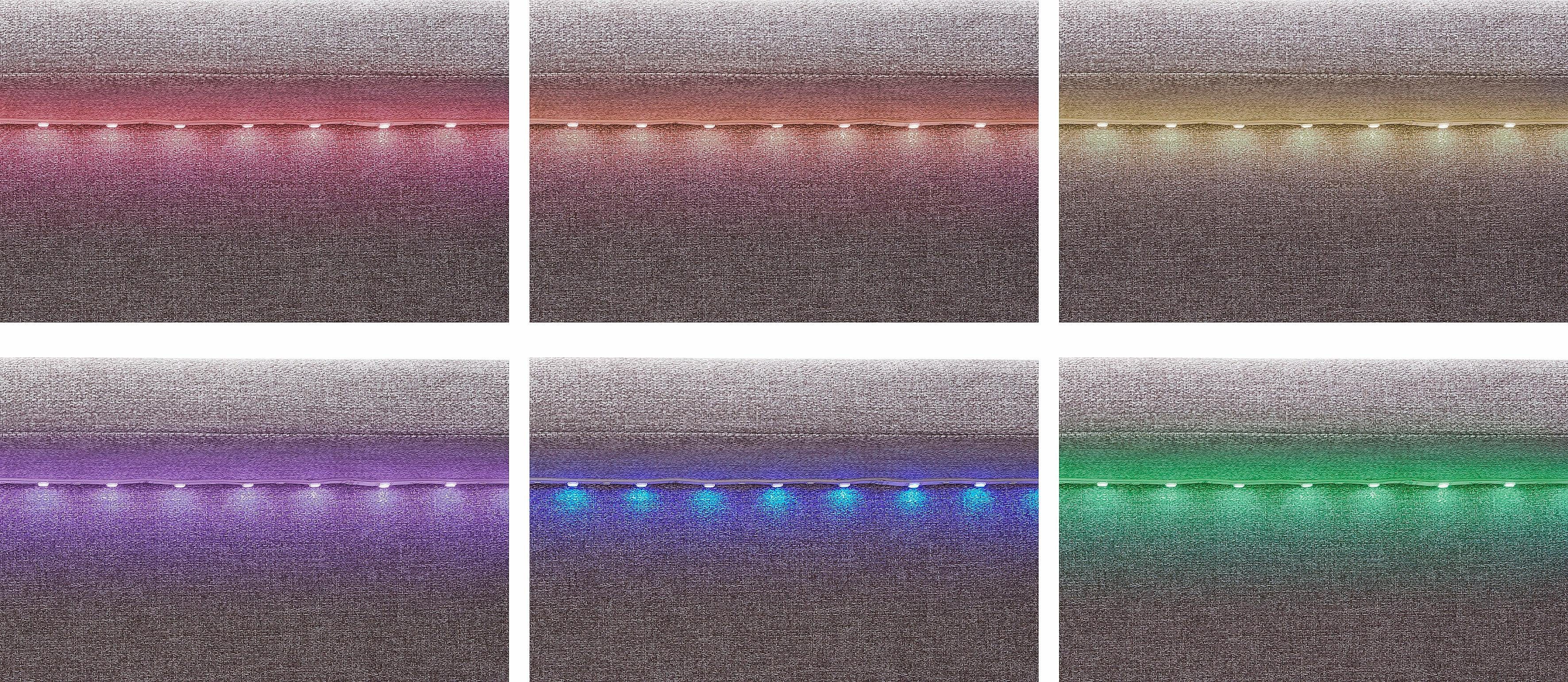 COLLECTION AB Hoekbank Relax L-vorm inclusief slaapfunctie, binnenvering, naar keuze met rgb-ledverlichting