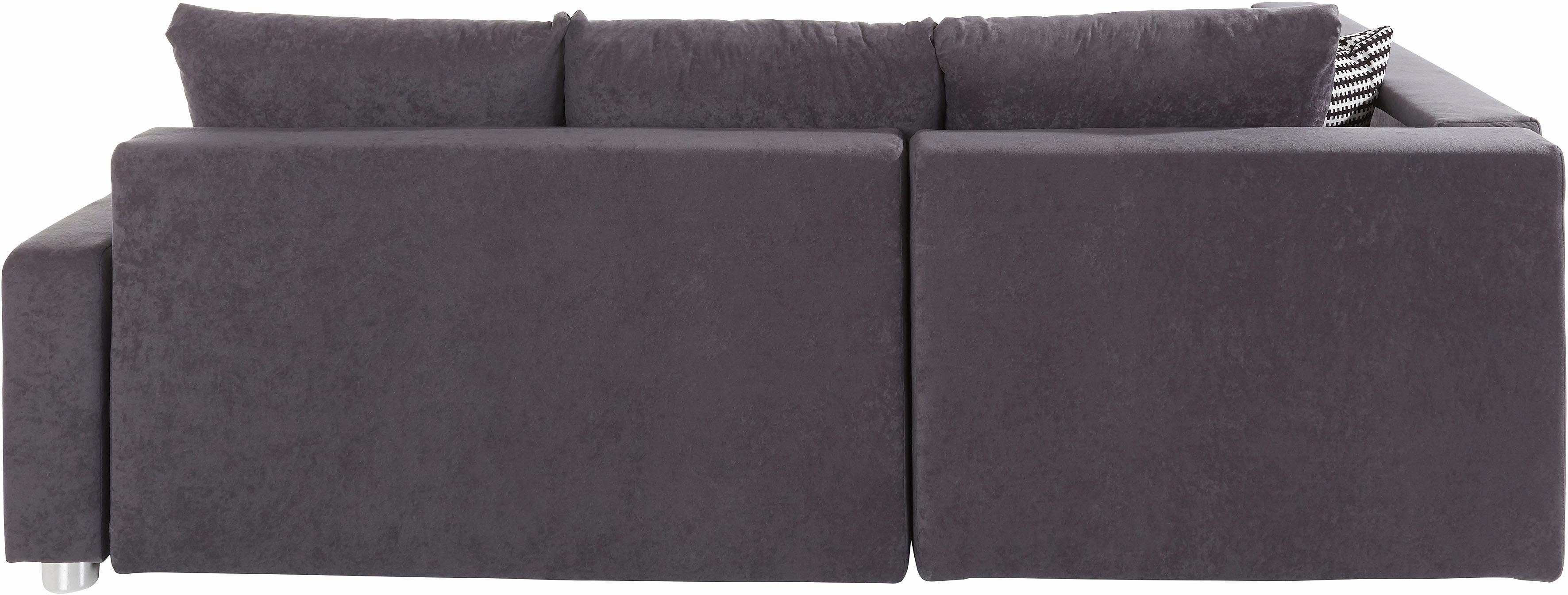 COLLECTION AB Hoekbank Relax L-vorm inclusief slaapfunctie, binnenvering, naar keuze met rgb-ledverlichting