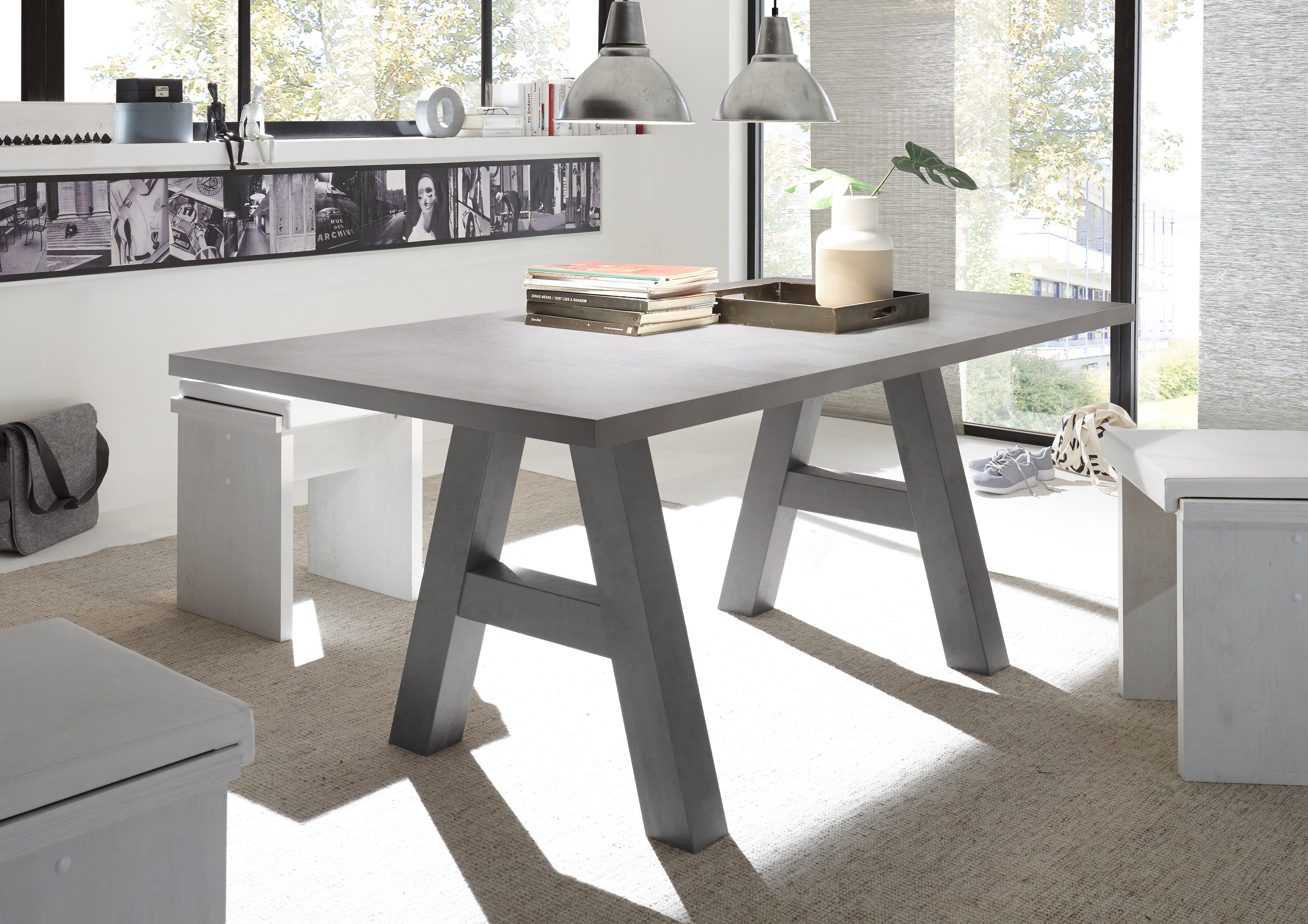 Mäusbacher Eettafel Mister TOPSELLER! eettafels maat 180 cm x 75 cm x 90 cm grijs