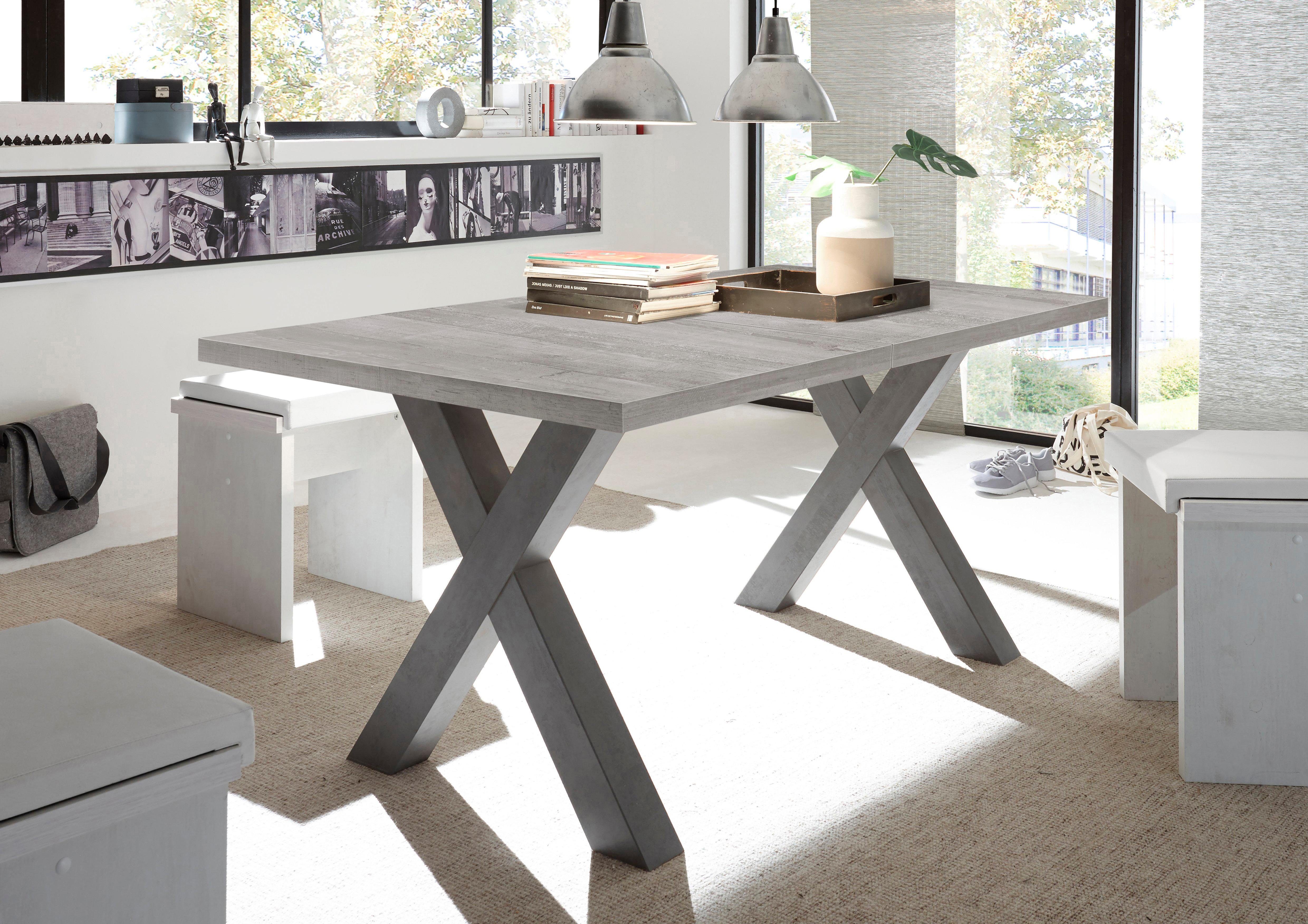 Mäusbacher Eettafel Mister TOPSELLER! met lade (160-210 cm), frame in x-model
