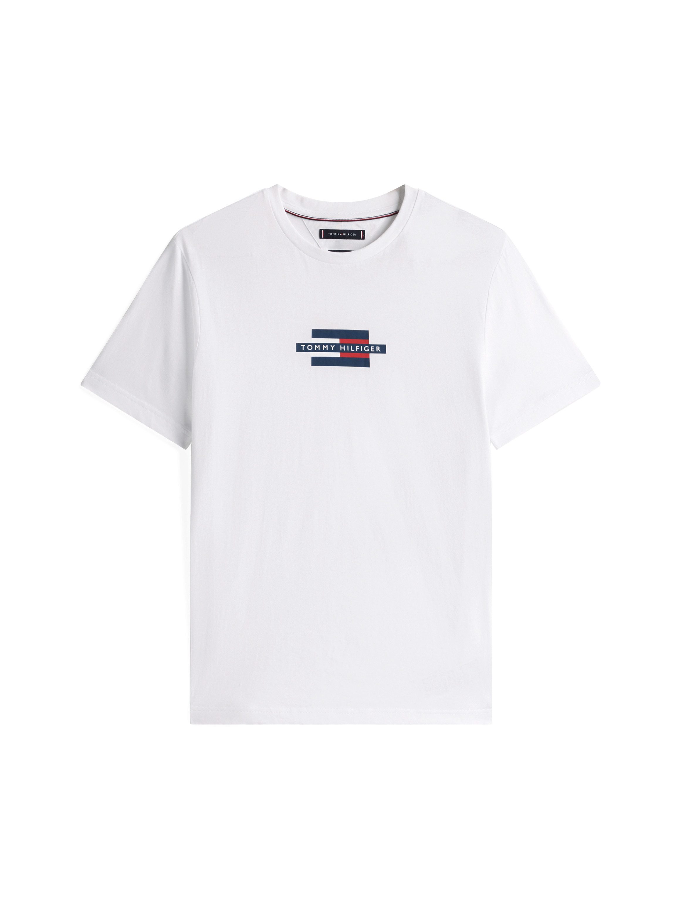 Tommy Hilfiger Shirt met korte mouwen FLAG BOX TEE Met een ronde hals