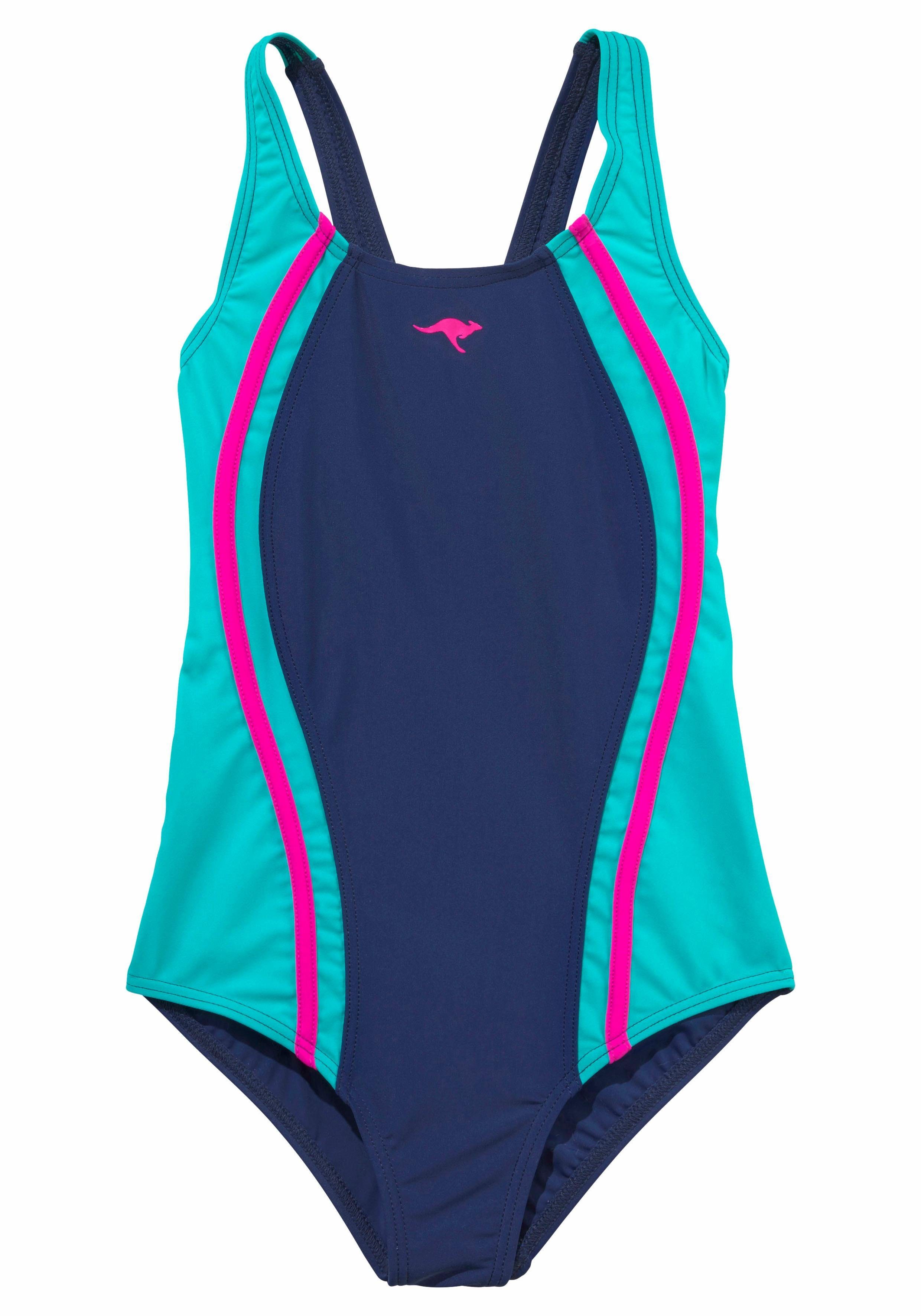 KangaROOS Badpak sportieve stijl, met contraststiksels, merk-logoprint