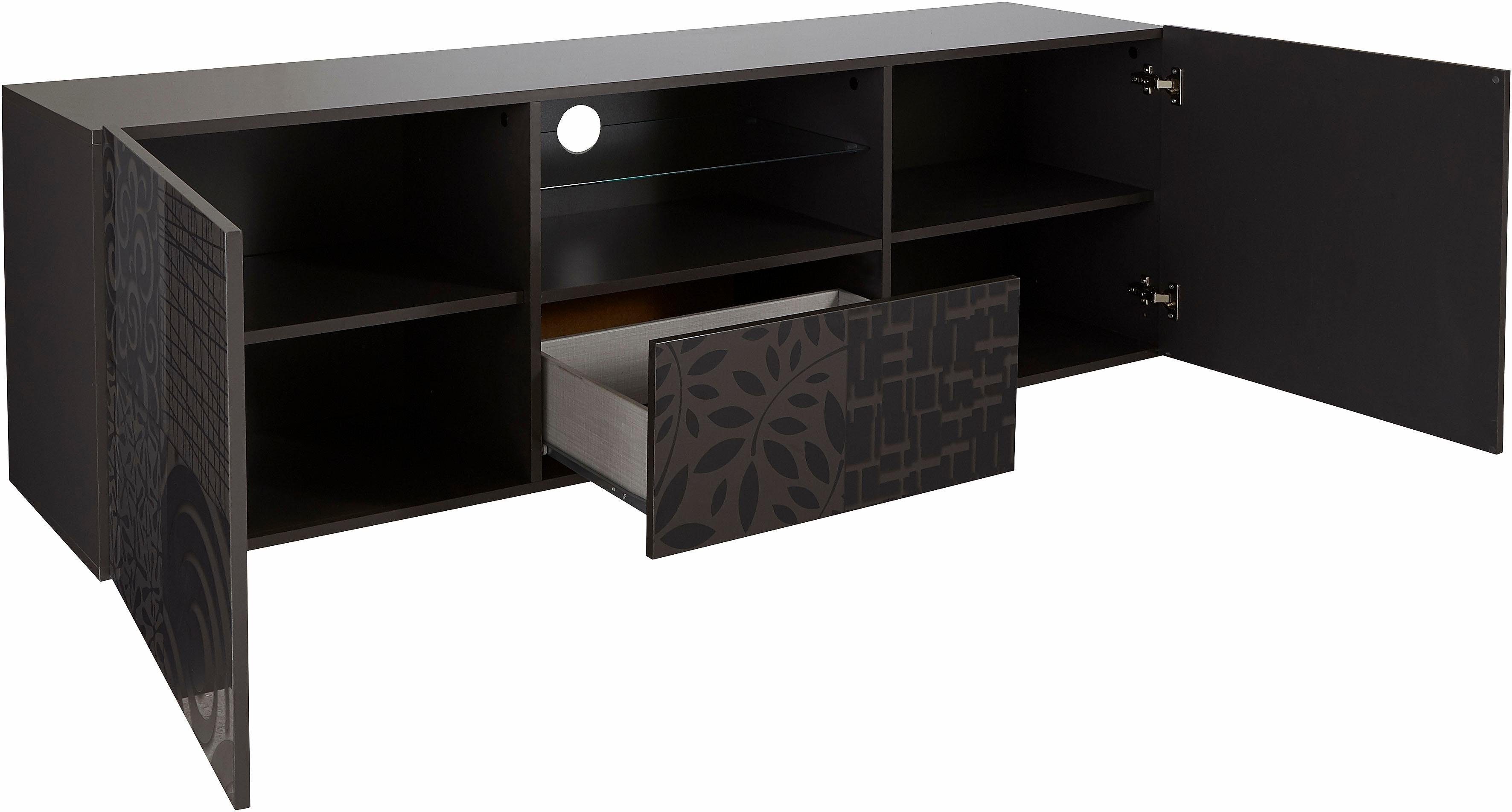 INOSIGN Tv-meubel Miro Breedte 181 cm met decoratieve zeefdruk