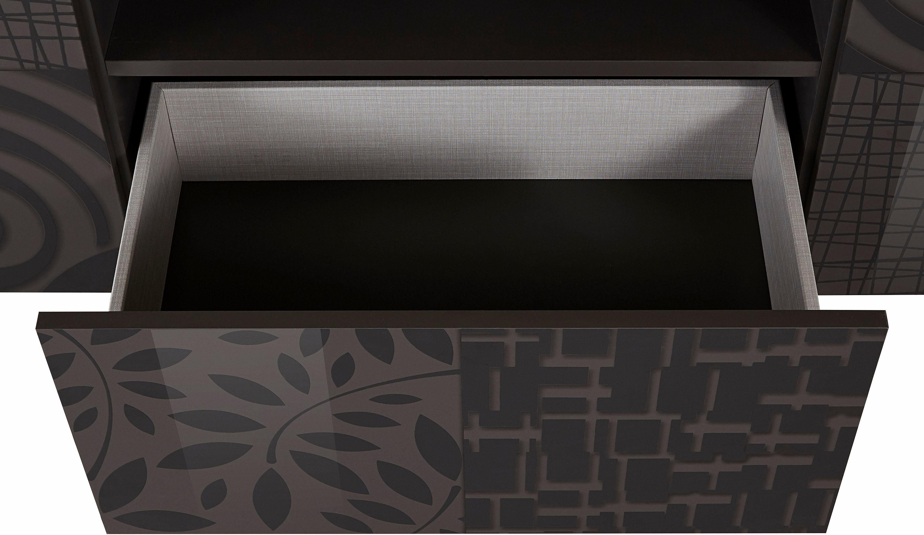 INOSIGN Tv-meubel Miro Breedte 181 cm met decoratieve zeefdruk