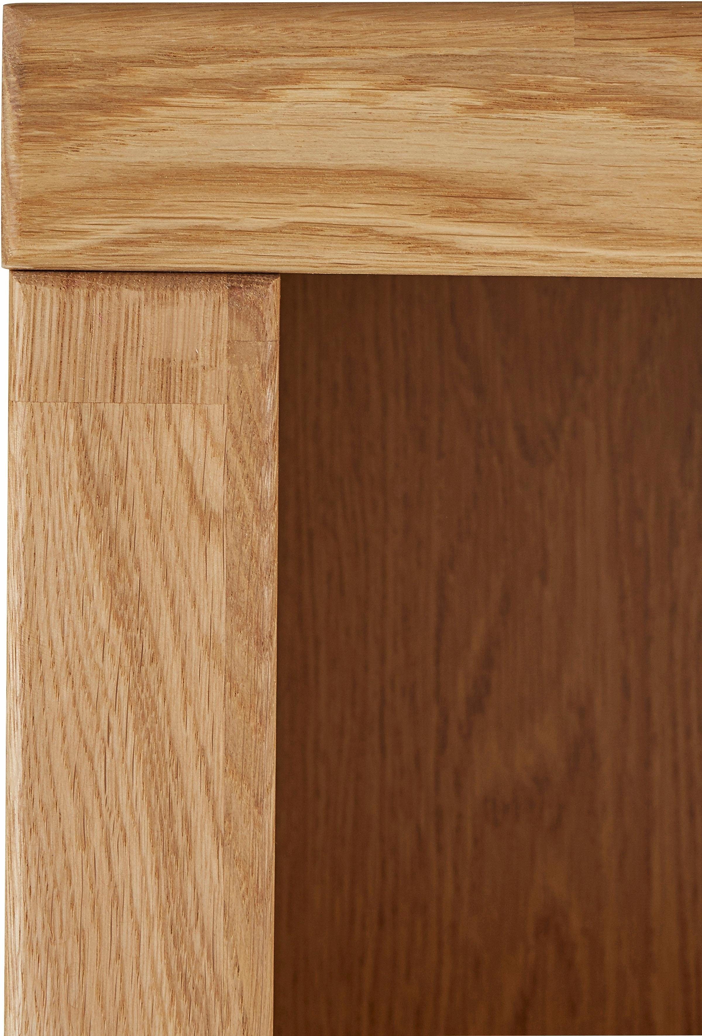 Home affaire Highboard Ribe, 130cm breed, 145cm hoog, fronten massief hout, 12 vakken