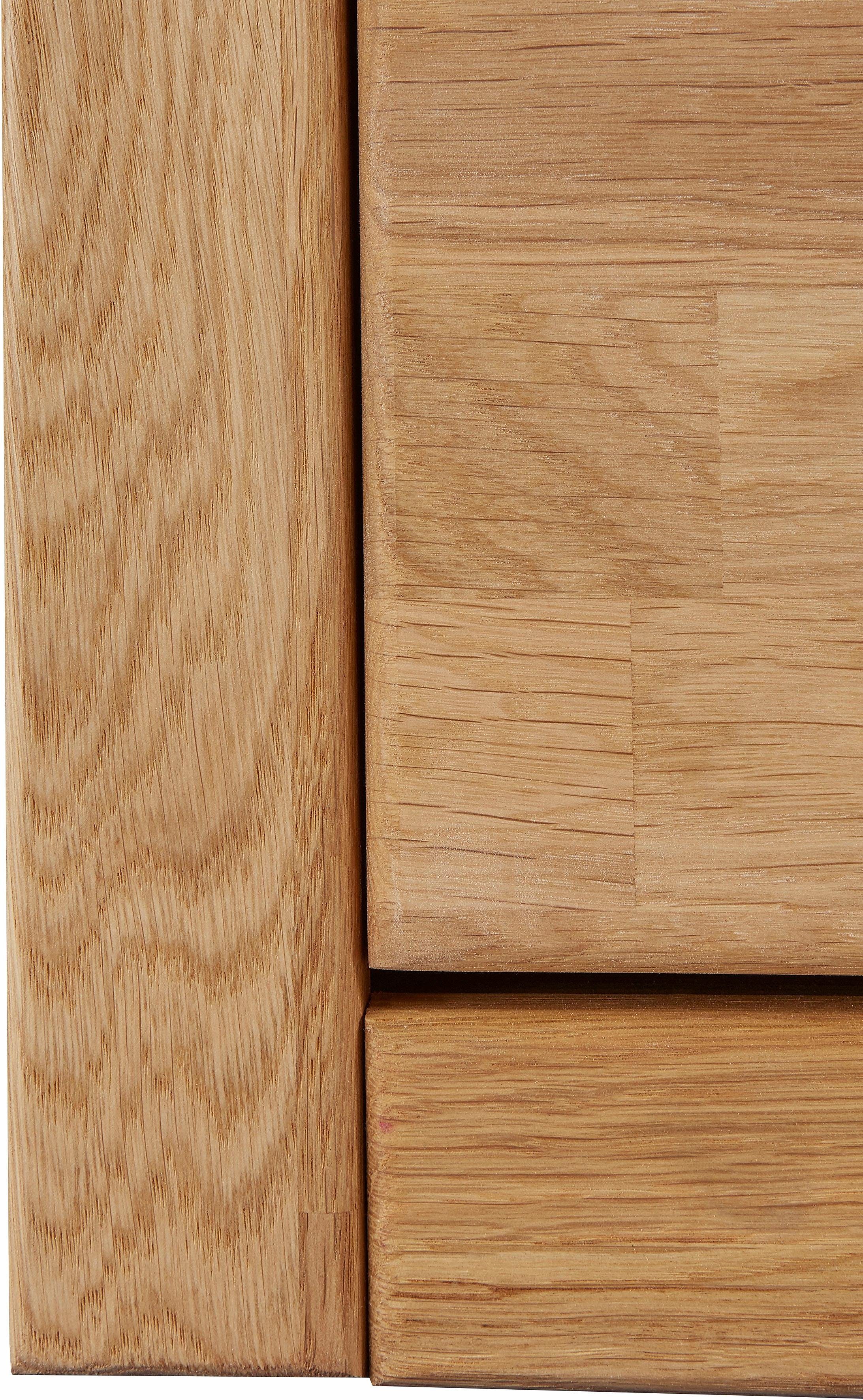 Home affaire Highboard Ribe, 130cm breed, 145cm hoog, fronten massief hout, 12 vakken