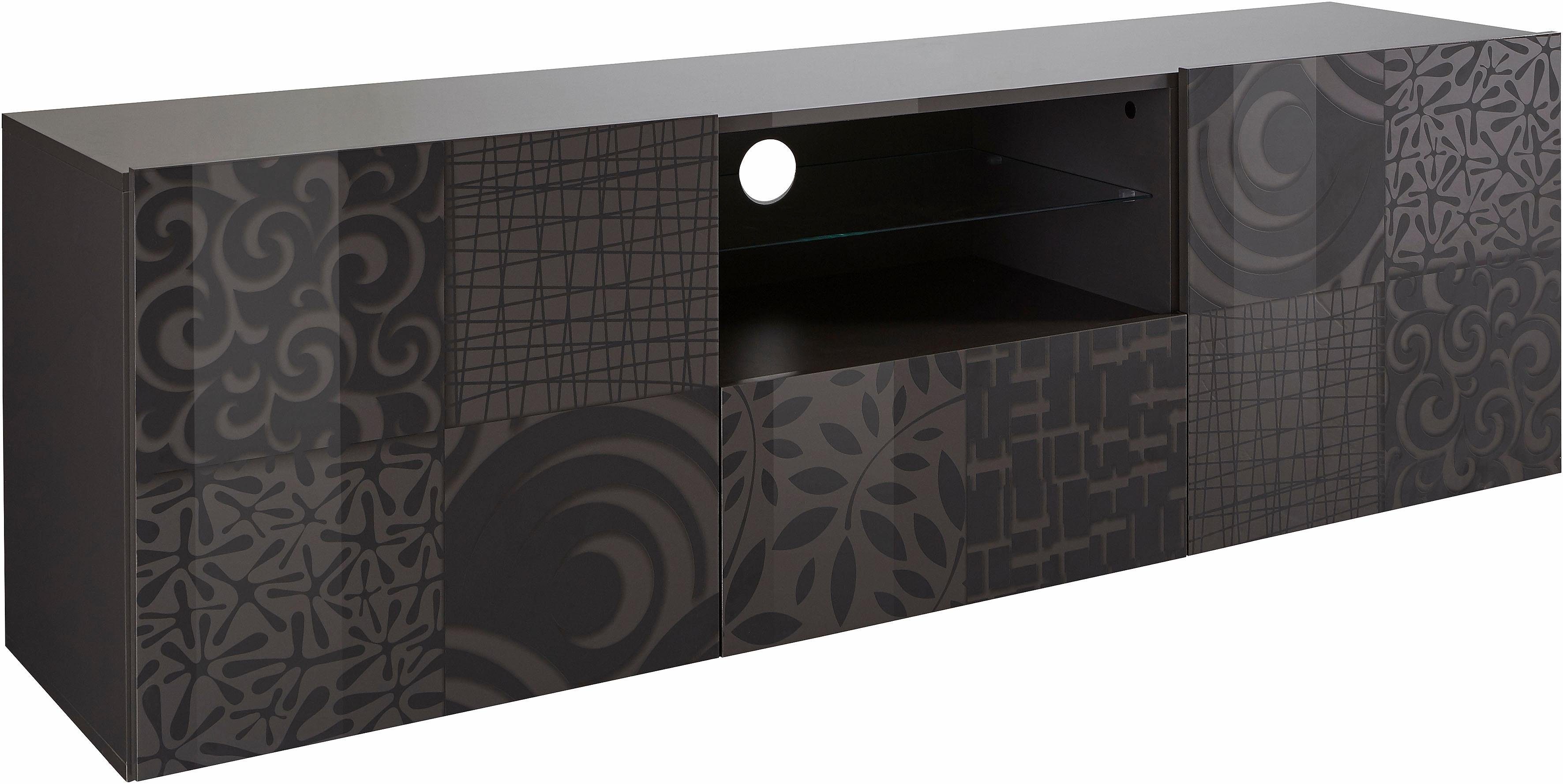 INOSIGN Tv-meubel Miro Breedte 181 cm met decoratieve zeefdruk