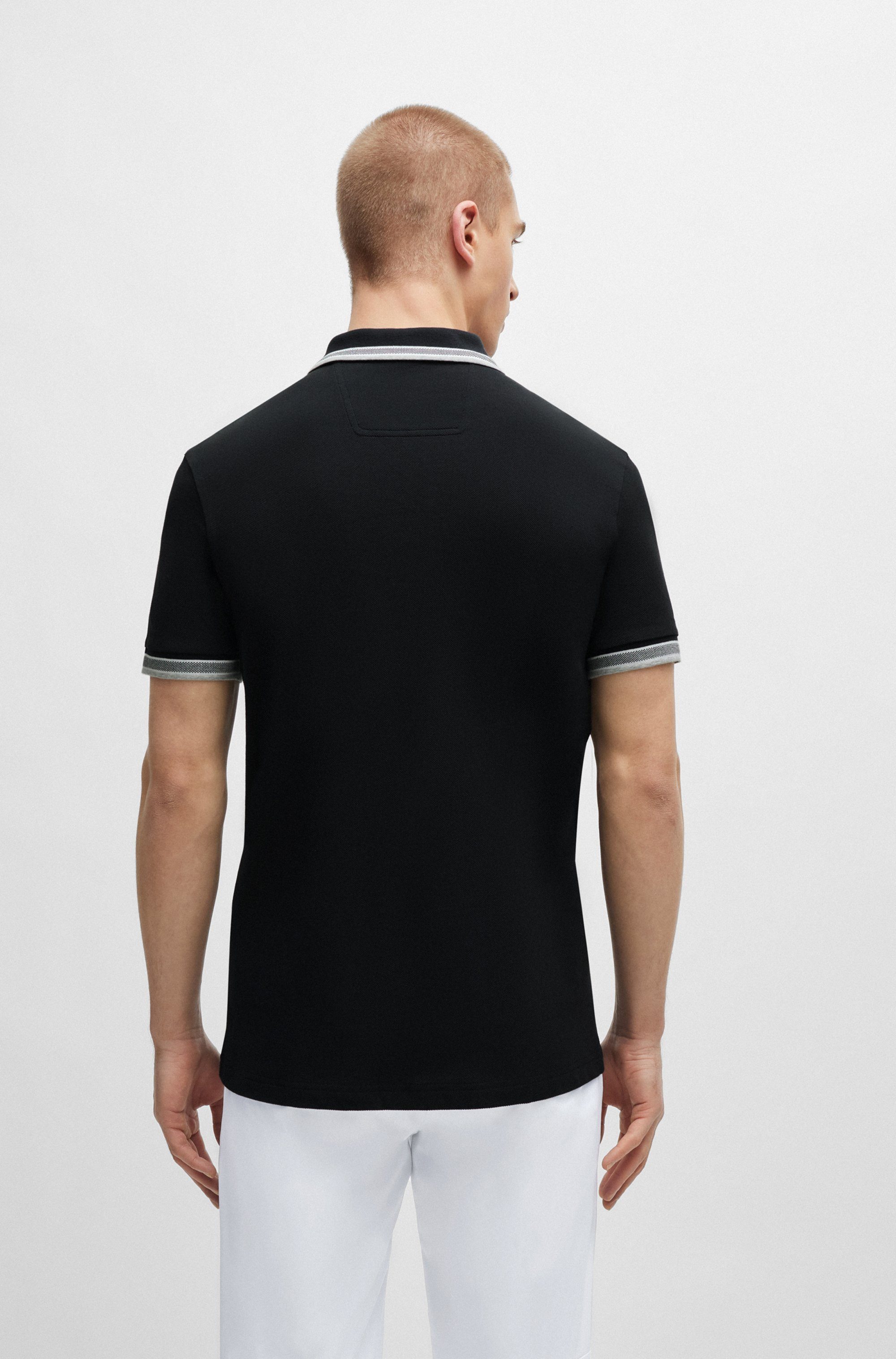 BOSS GREEN Poloshirt PADDY met contrasterende strepen aan de kraag