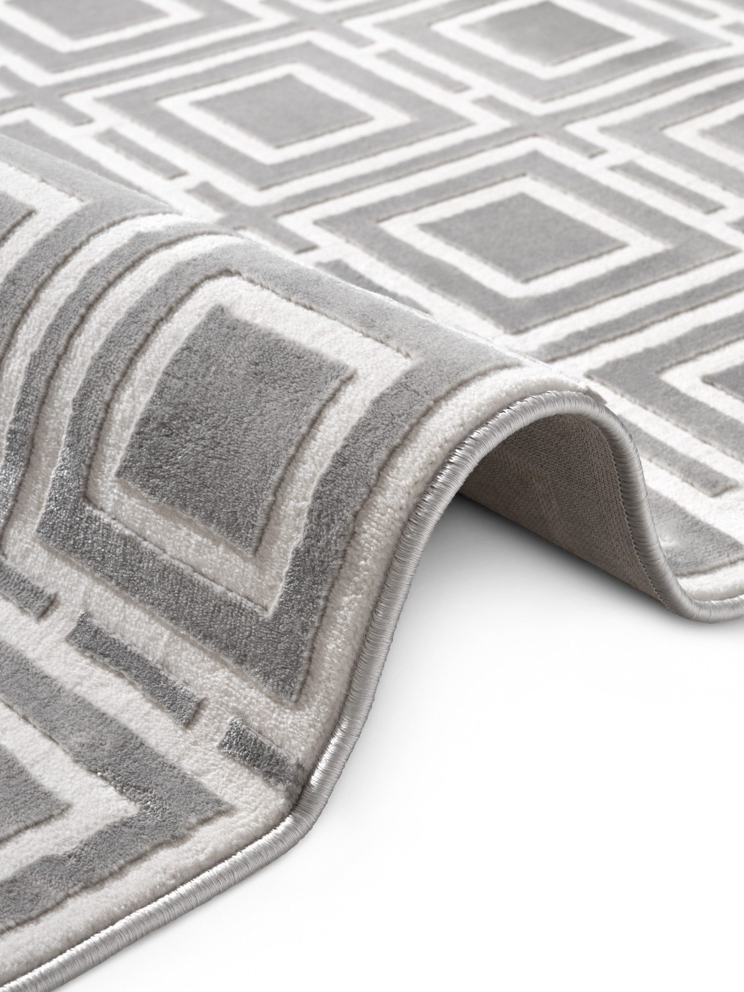 ELLE DECORATION Design-vloerkleed Howlite Woonkamer, slaapkamer, loper, hoog-laag effect, gang, glans