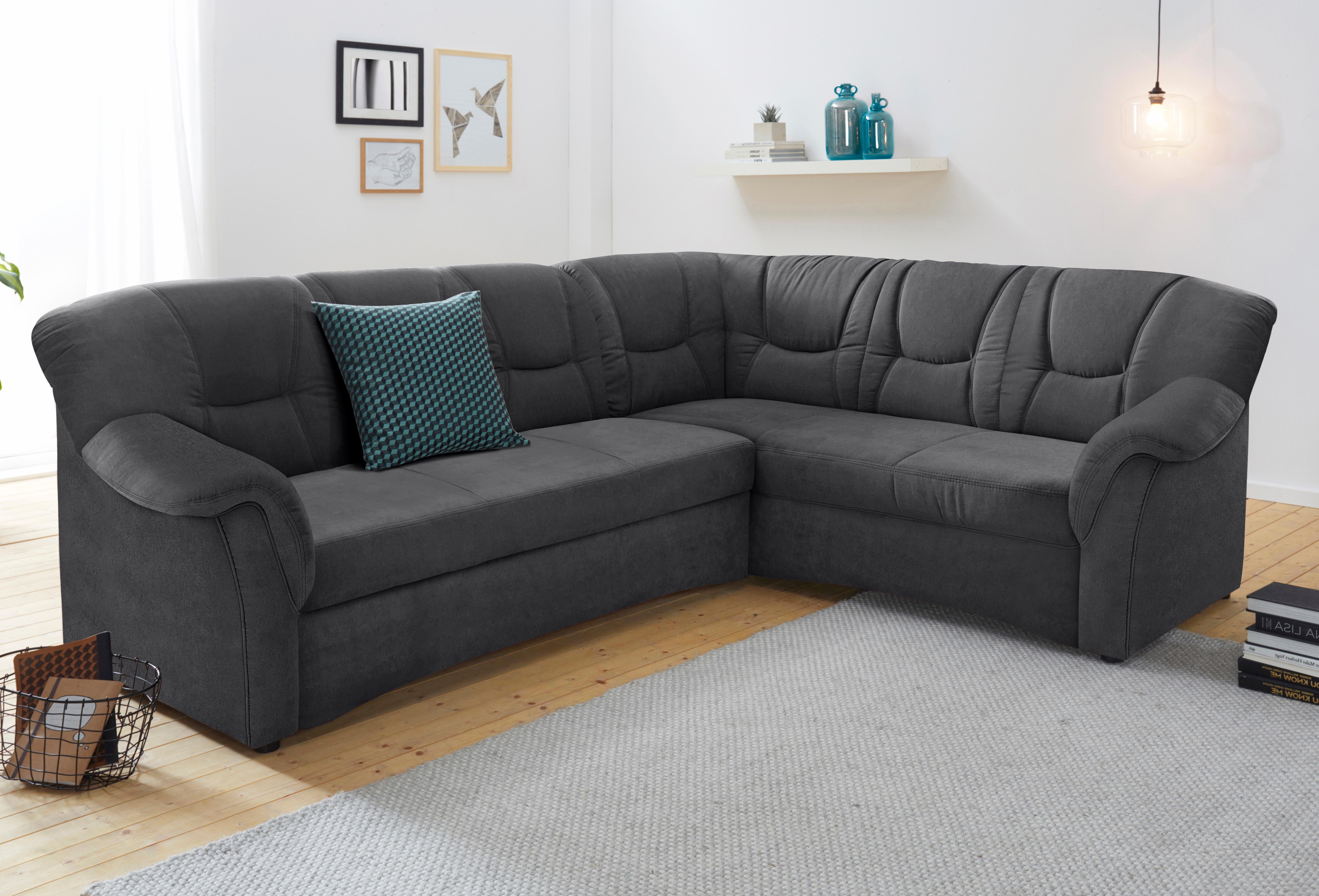 DOMO collection Hoekbank Sarafina tijdloos en comfortabel, optioneel met binnenvering, L-vorm