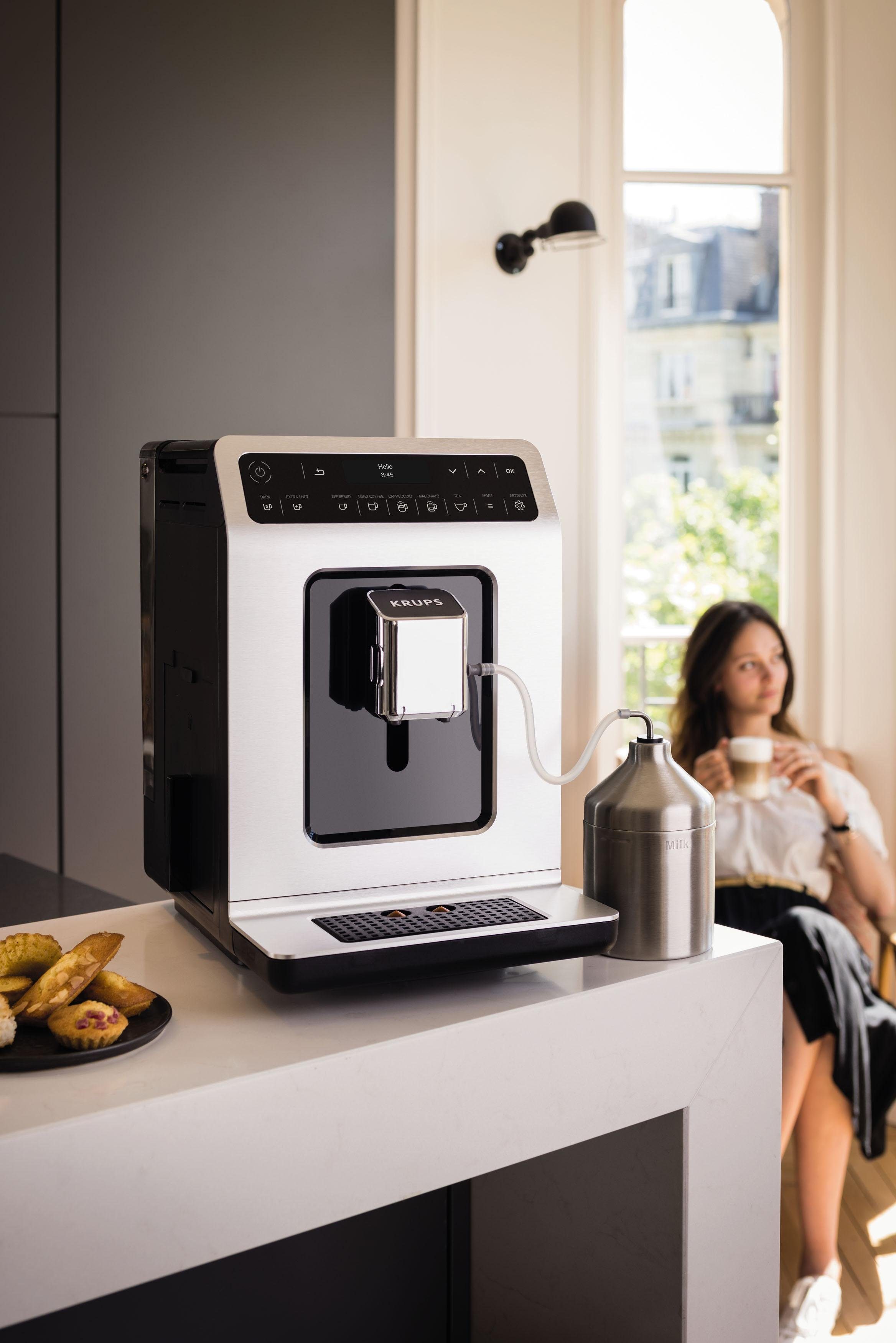 Krups Volautomatisch koffiezetapparaat EA891D Evidence, 12 koffie- en 3 theevariaties, oled-display en touchscreen