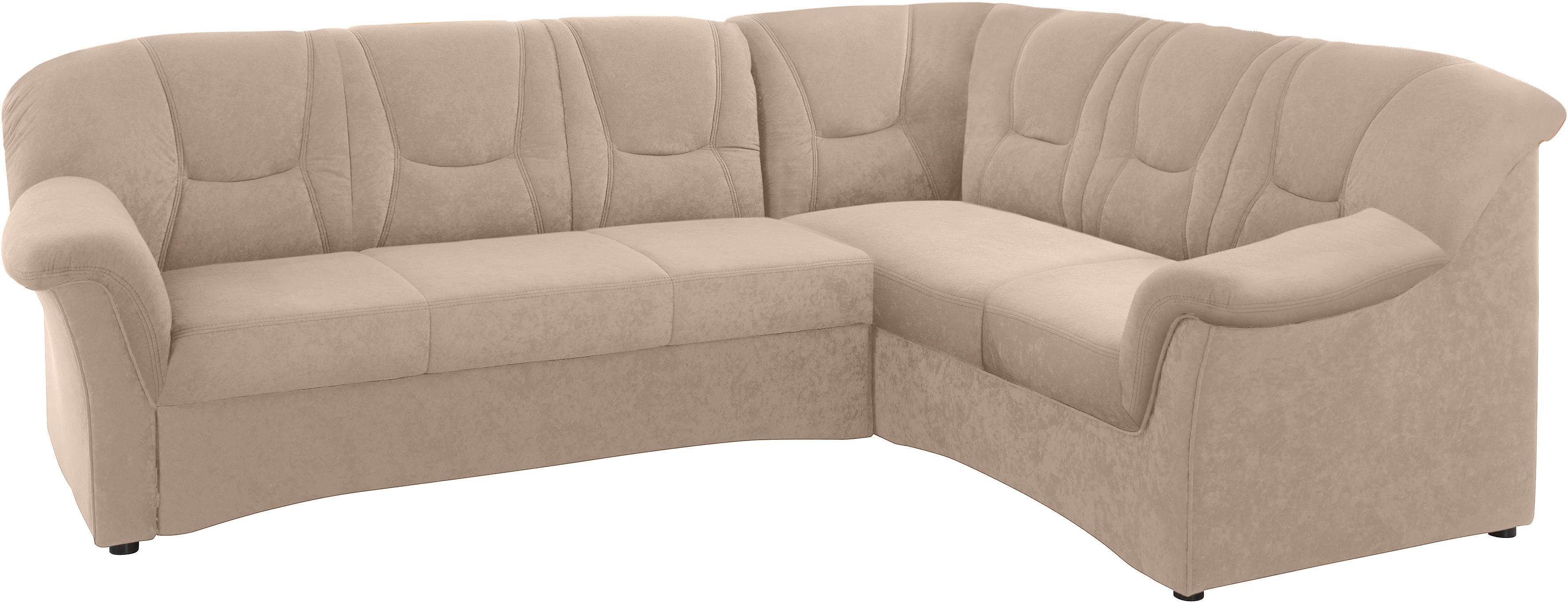 DOMO collection Hoekbank Sarafina tijdloos en comfortabel, optioneel met binnenvering, L-vorm