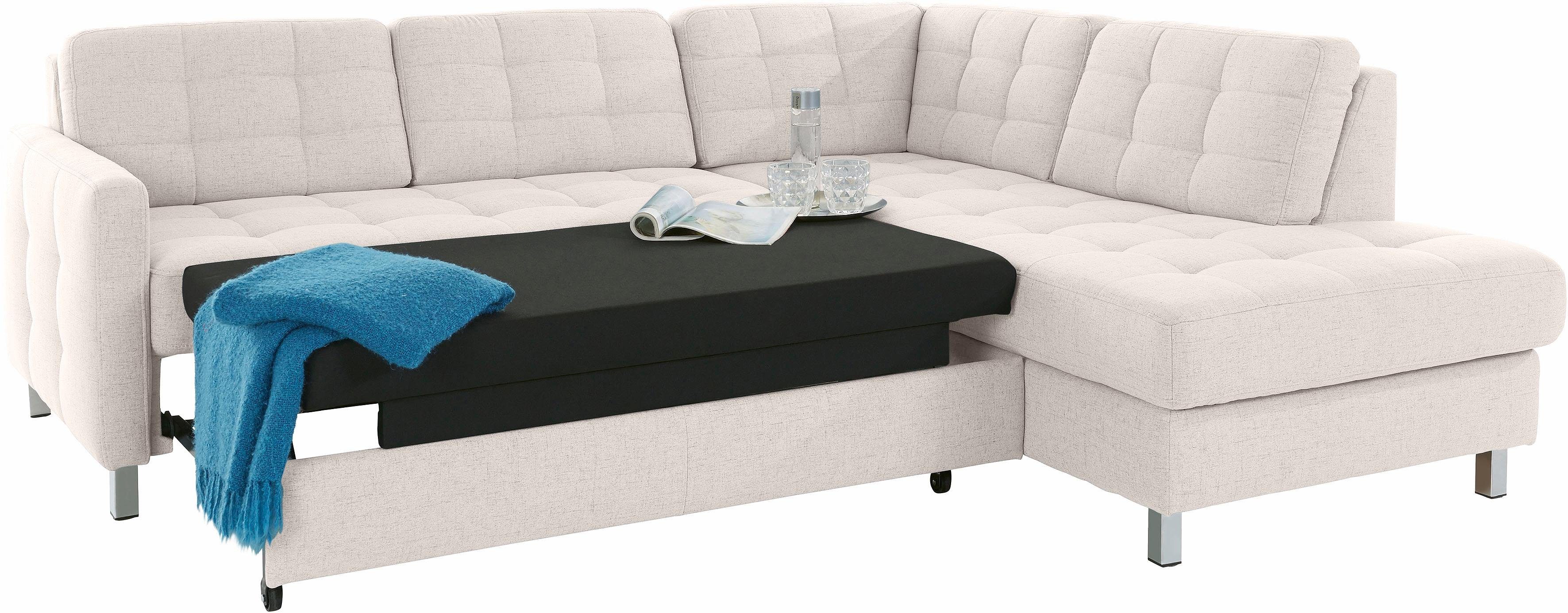 sit&more Hoekbank Picasso L-vorm naar keuze met slaapfunctie en bedkist