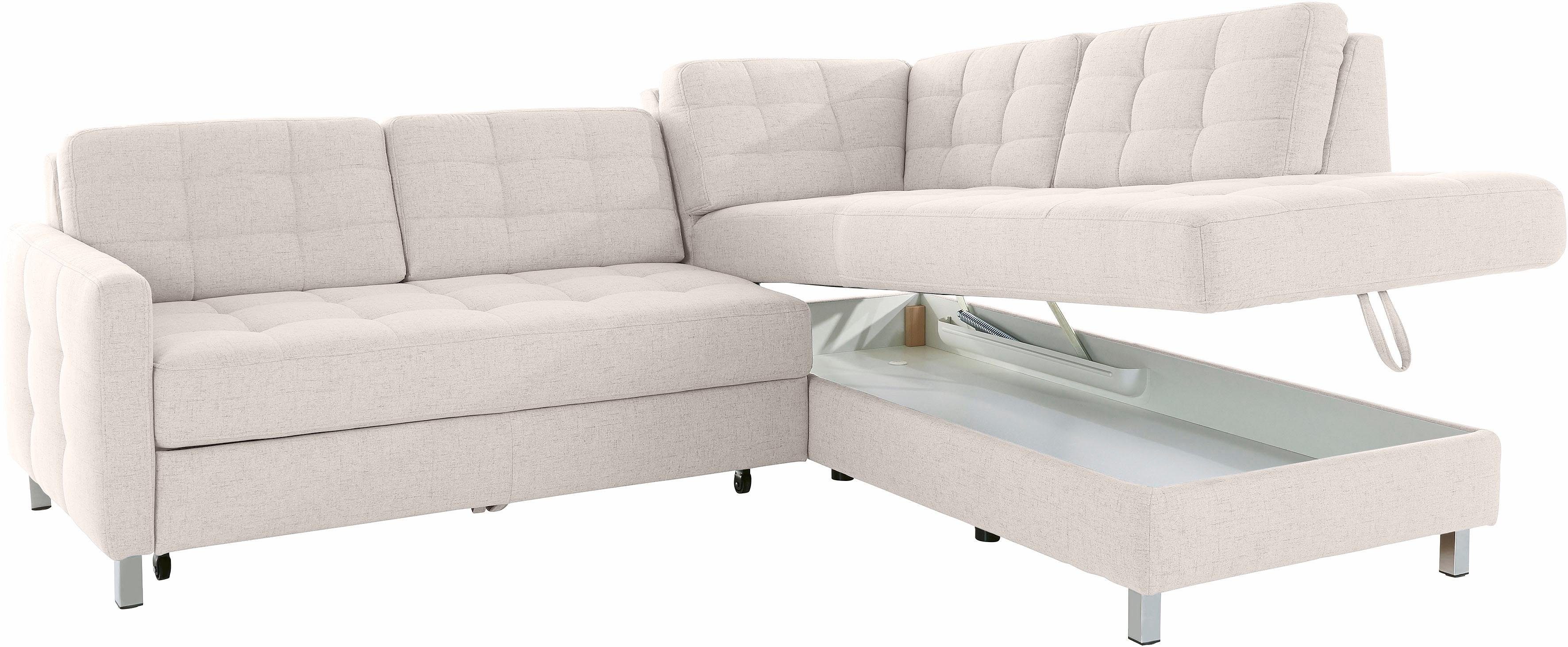 sit&more Hoekbank Picasso L-vorm naar keuze met slaapfunctie en bedkist