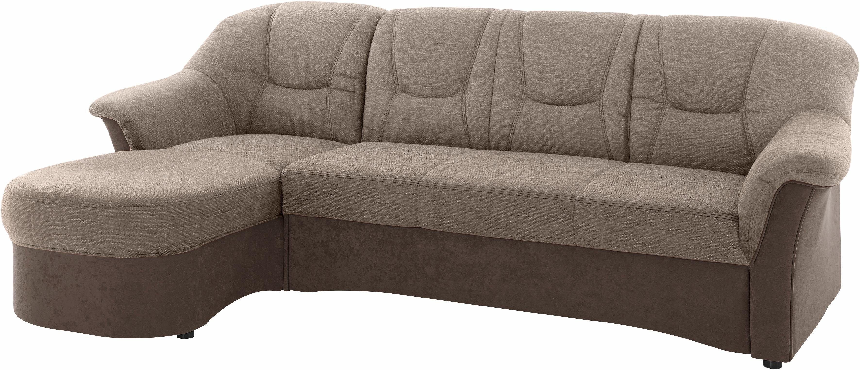 DOMO collection Hoekbank Sarafina zeitlos und komfortabel, optional mit Federkern, L-Form optioneel met slaapfunctie