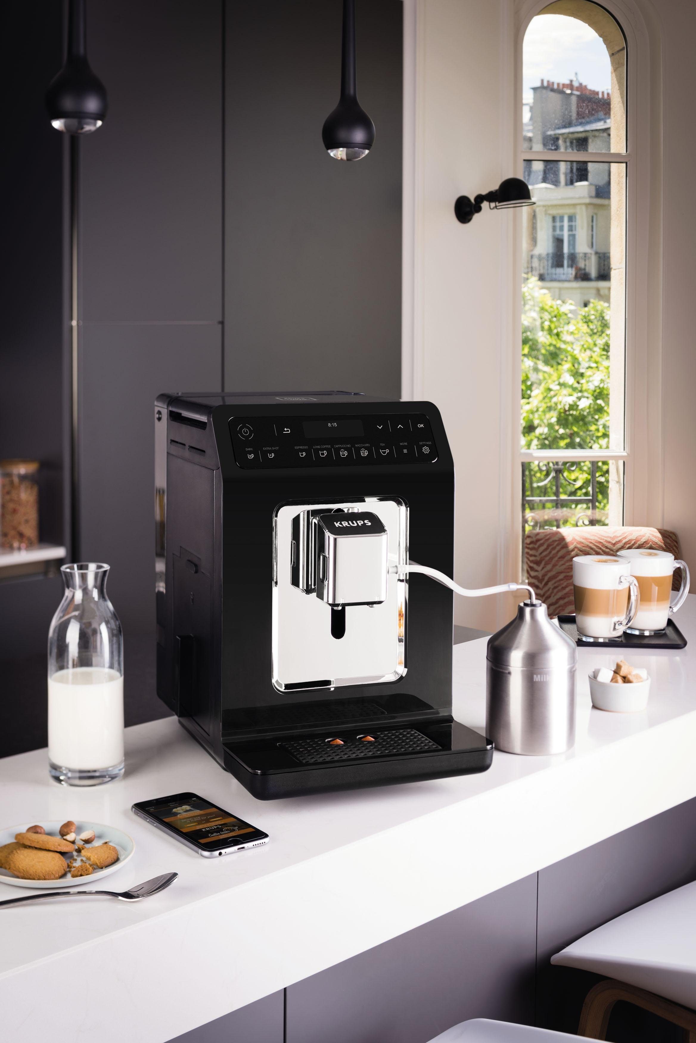 Krups Volautomatisch koffiezetapparaat EA8918 Evidence, OLED-display, 12 koffie- en 3 theevariaties, 2-kopjesfunctie