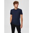 selected homme t-shirt new pima o-neck tee blauw