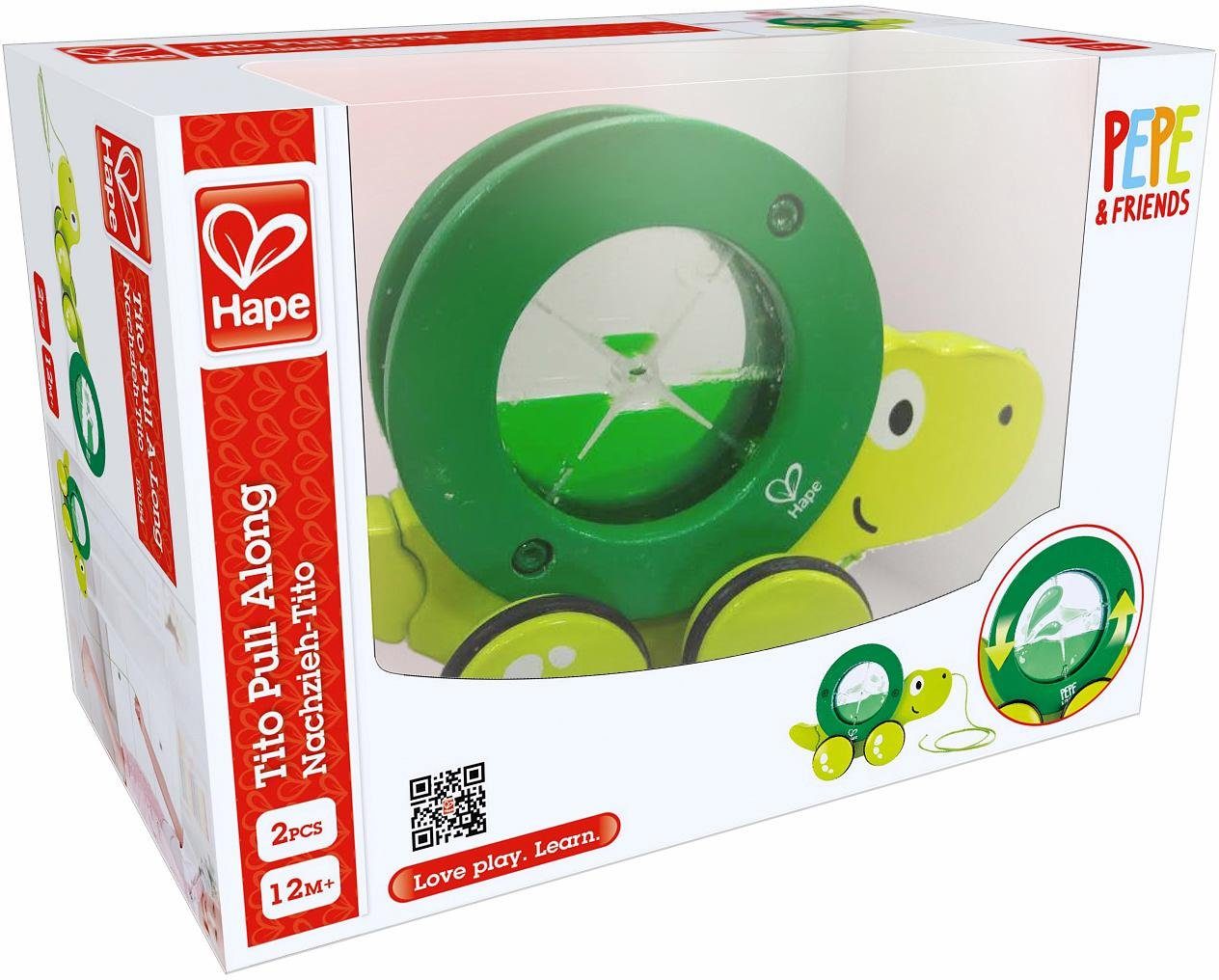 Hape Trekdier Trekschildpad Tito Vocht in het midden beweegt zich
