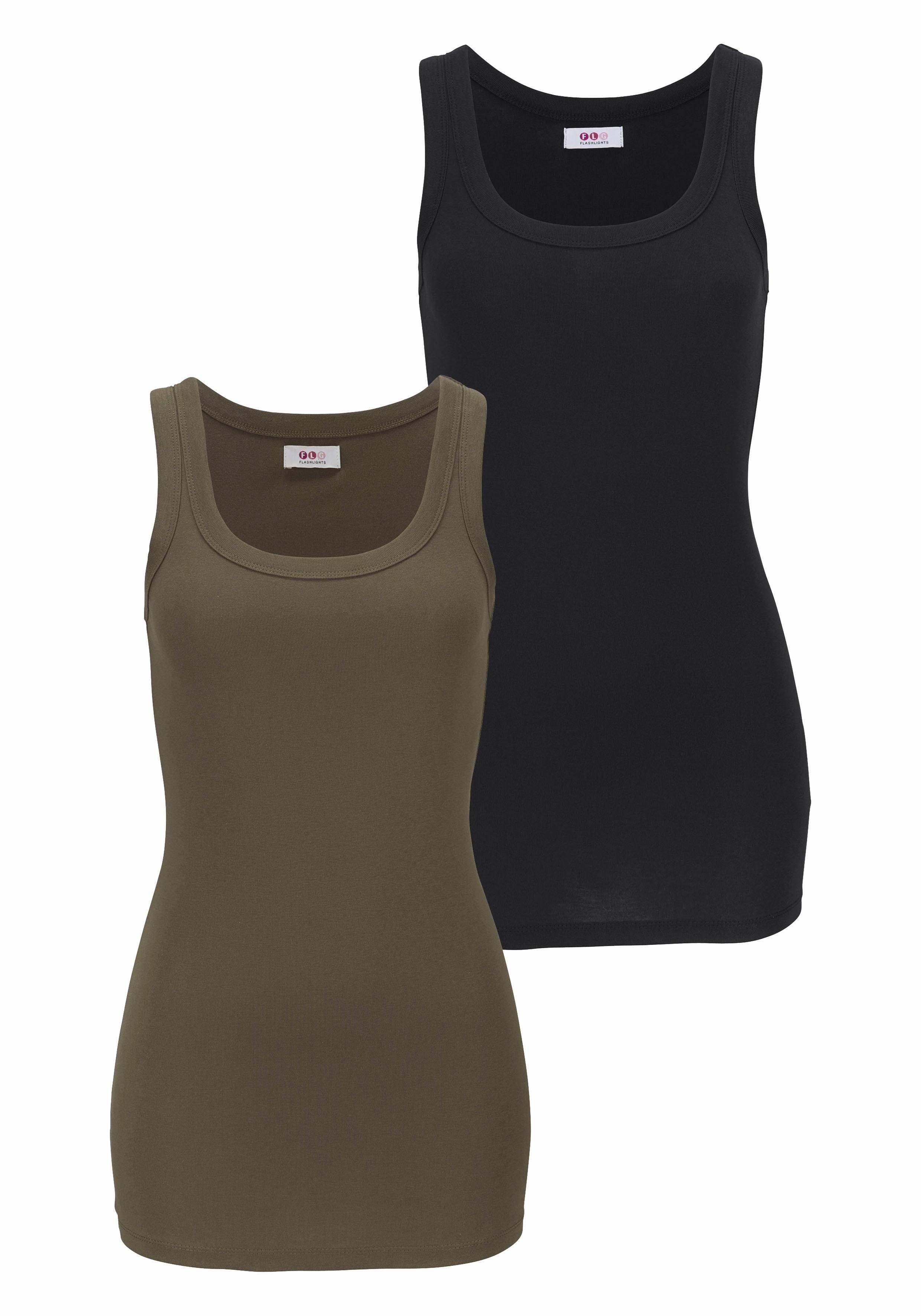 Flashlights Tanktop in een lang model (2-delig, Set van 2)