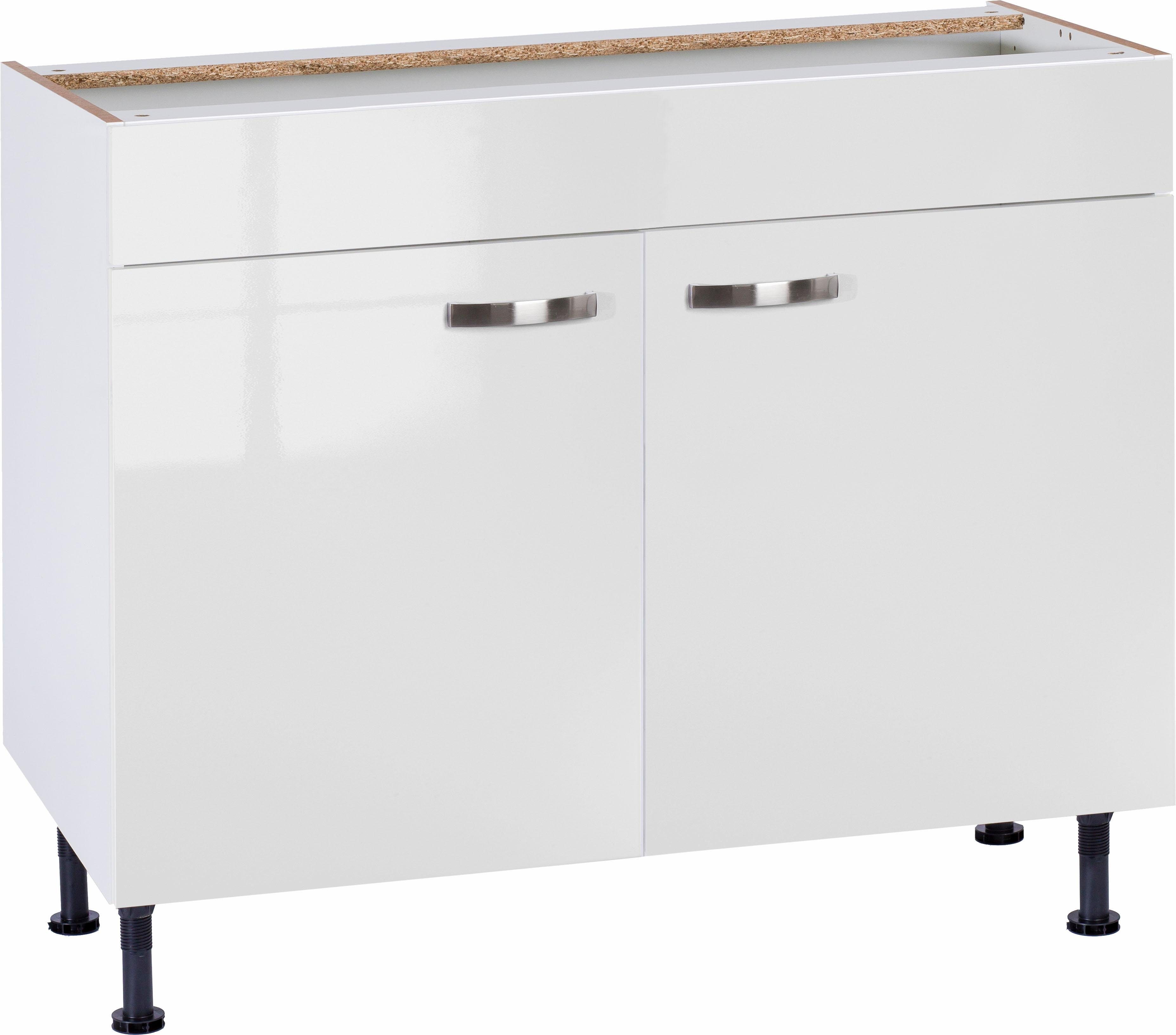 OPTIFIT Gootsteenkast Cara Breedte 100 cm gootsteenkasten wit