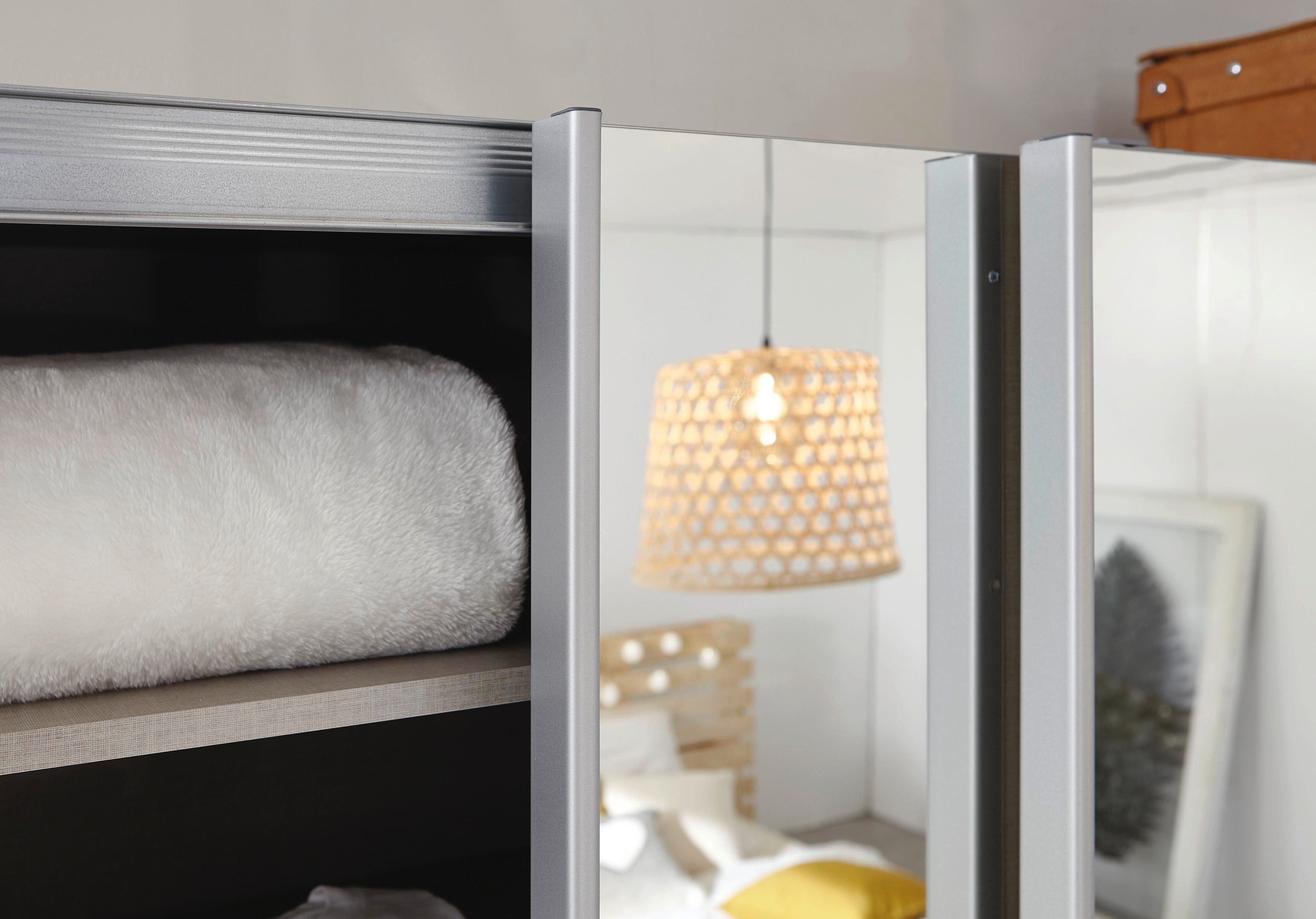 rauch Zweefdeurkast Kledingkast kast garderobe REFLECT inclusief praktische binneninrichting met veel opbergruimte made in germany