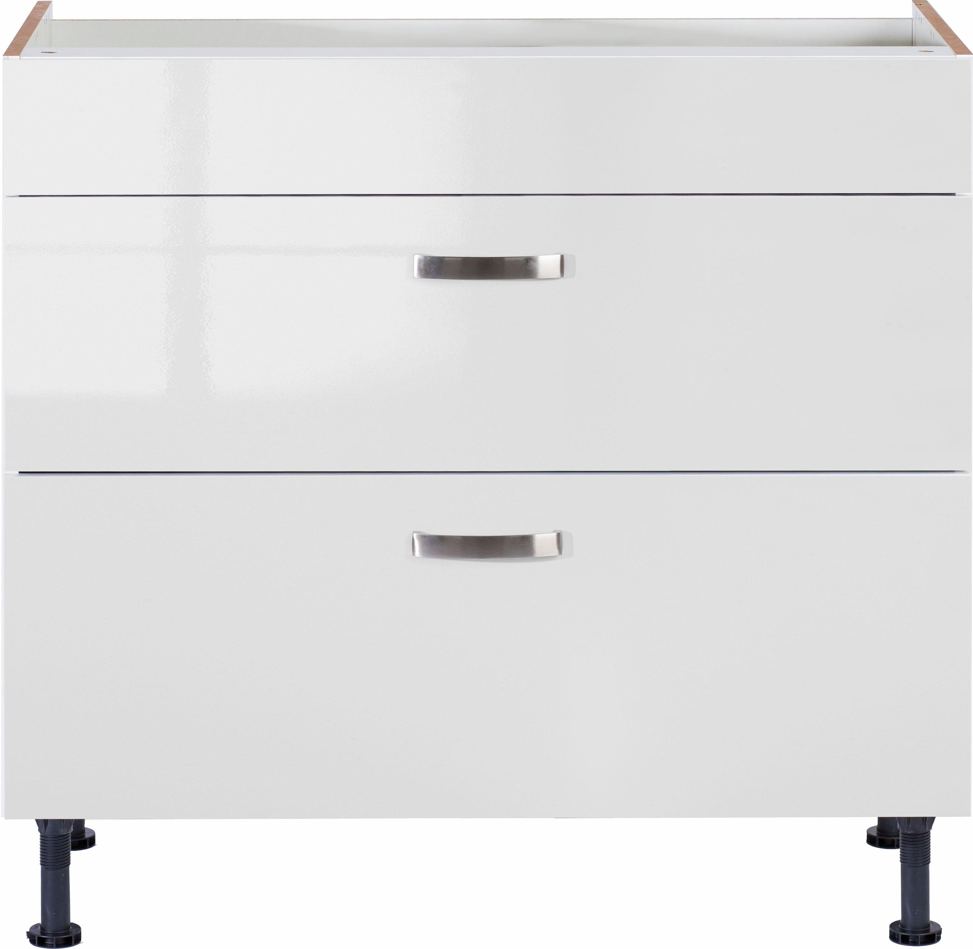 Kochstation Ombouwkast voor fornuis KS-Cara Breedte 90 cm, met volledig uittrekbare laden en soft-closefunctie