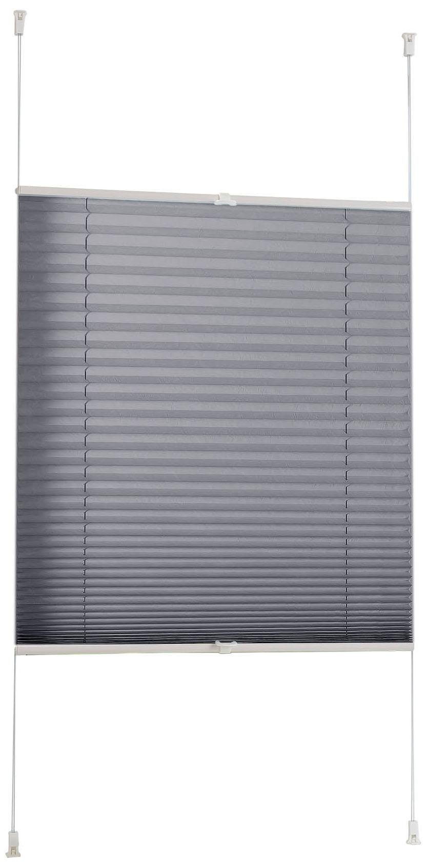 Liedeco Plissé Klemmfix-plisségordijn (1 stuk) plisségordijnen maat 45 cm x 130 cm grijs