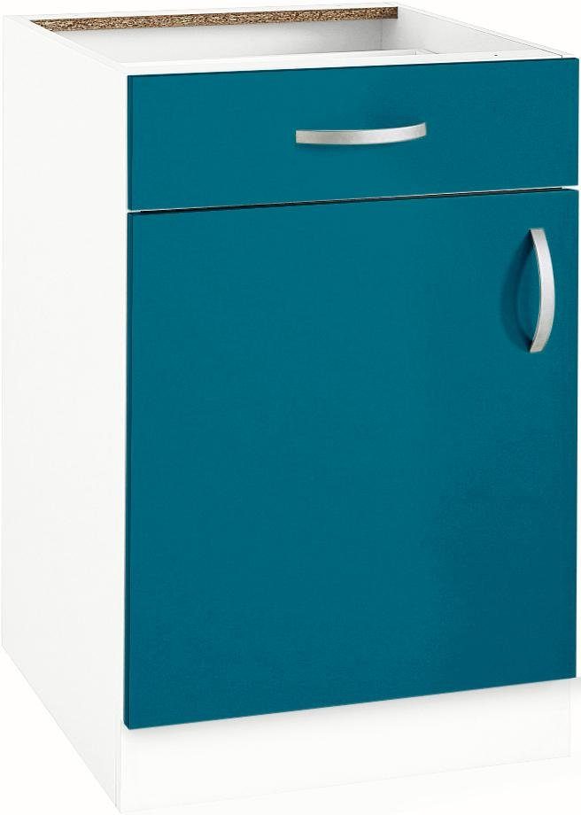 wiho Küchen Onderkast Flexi Breedte 60 cm onderkasten blauw
