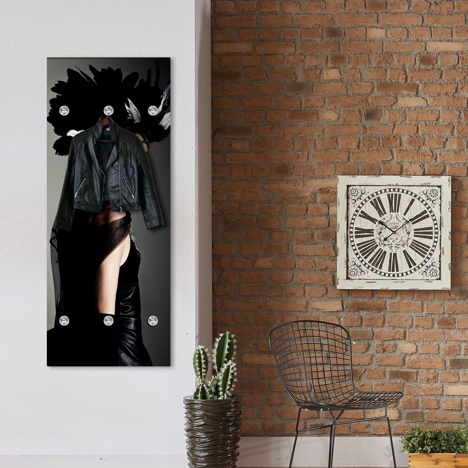 queence Kapstok Vrouw met hoofdsieraad met 6 haken, 50 x 120 cm