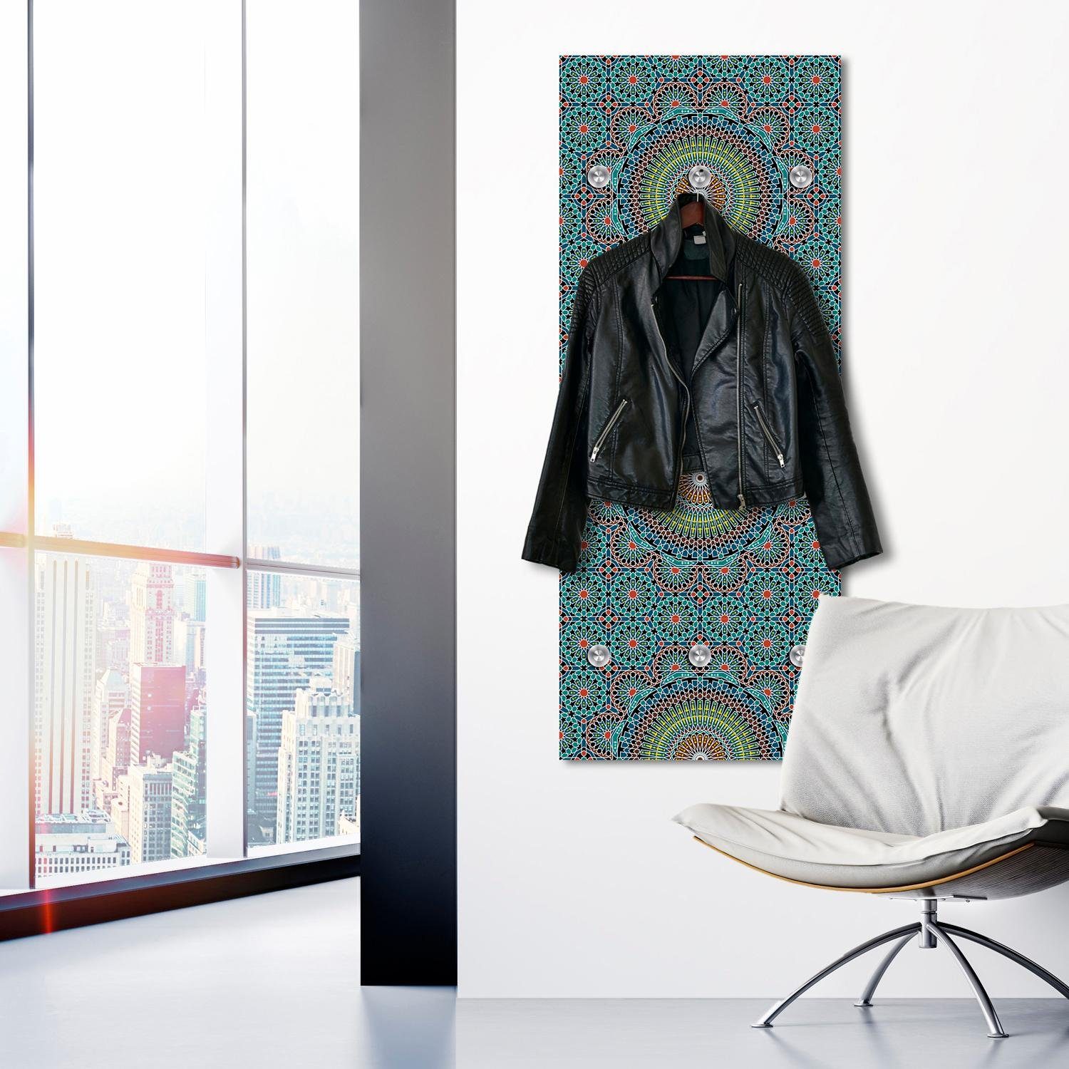 queence Kapstok Bloemen met 6 haken, 50 x 120 cm