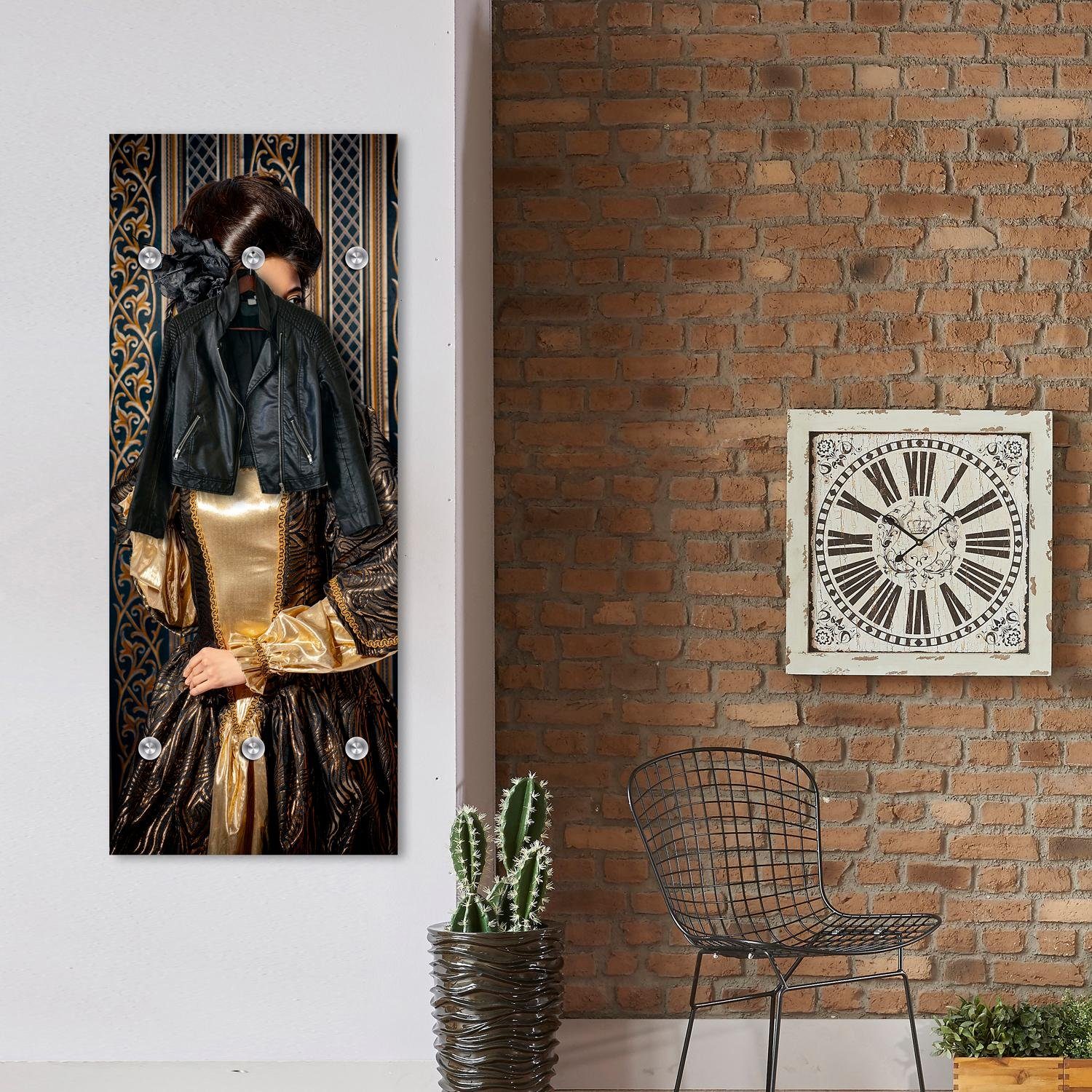 queence Kapstok Vrouw klassiek met 6 haken, 50 x 120 cm
