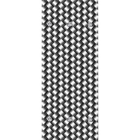 queence Kapstokpaneel Vlechtmotief met 6 haken, 50 x 120 cm