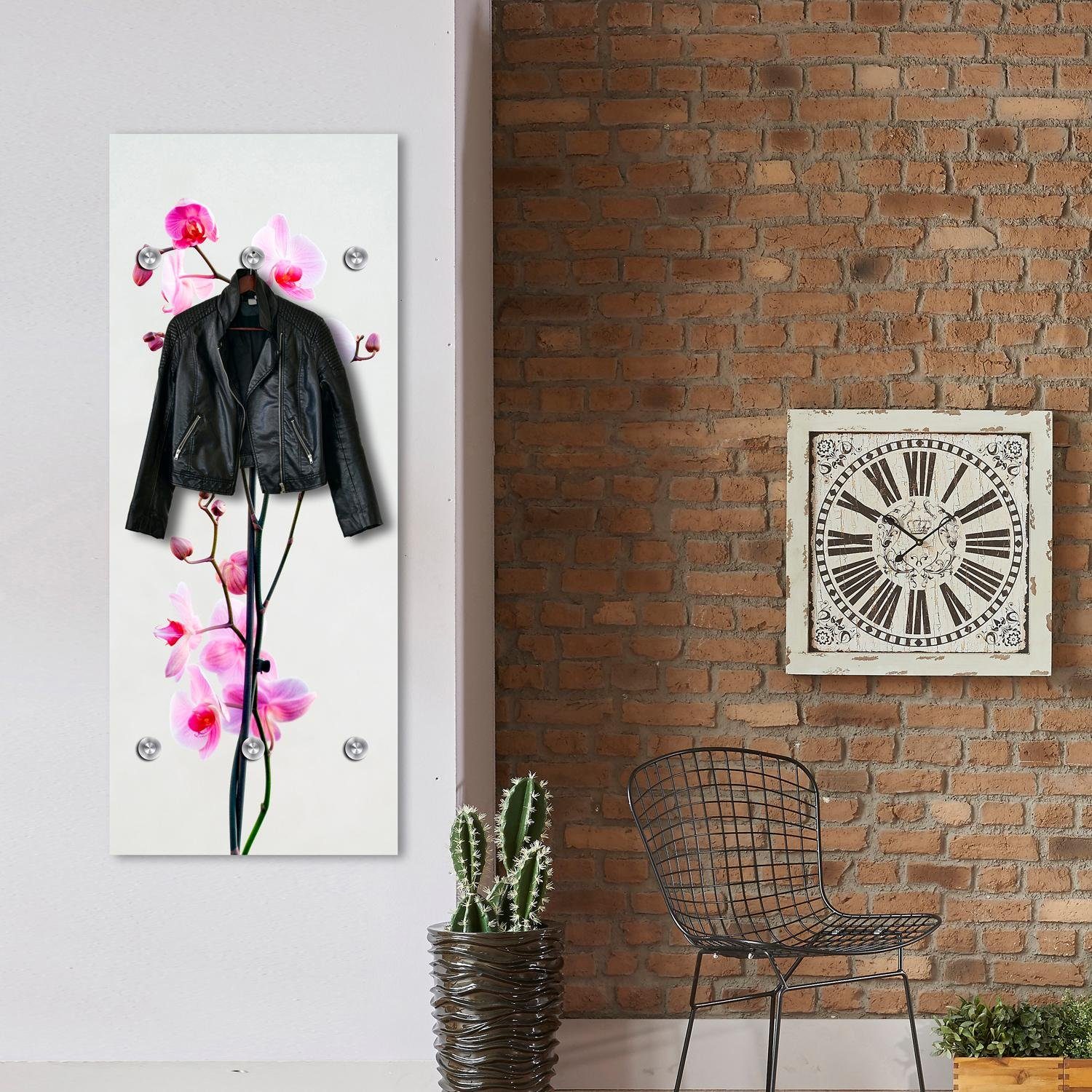 queence Kapstok Orchidee met 6 haken, 50 x 120 cm