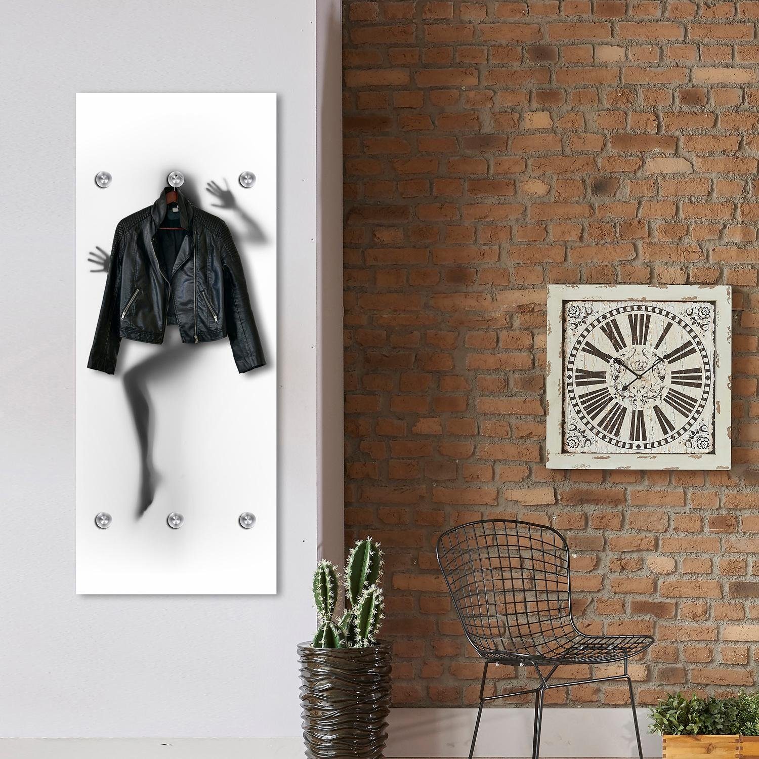 queence Kapstok Vrouw wazig met 6 haken, 50 x 120 cm