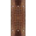 queence kapstokpaneel leer-look met 6 haken, 50 x 120 cm bruin