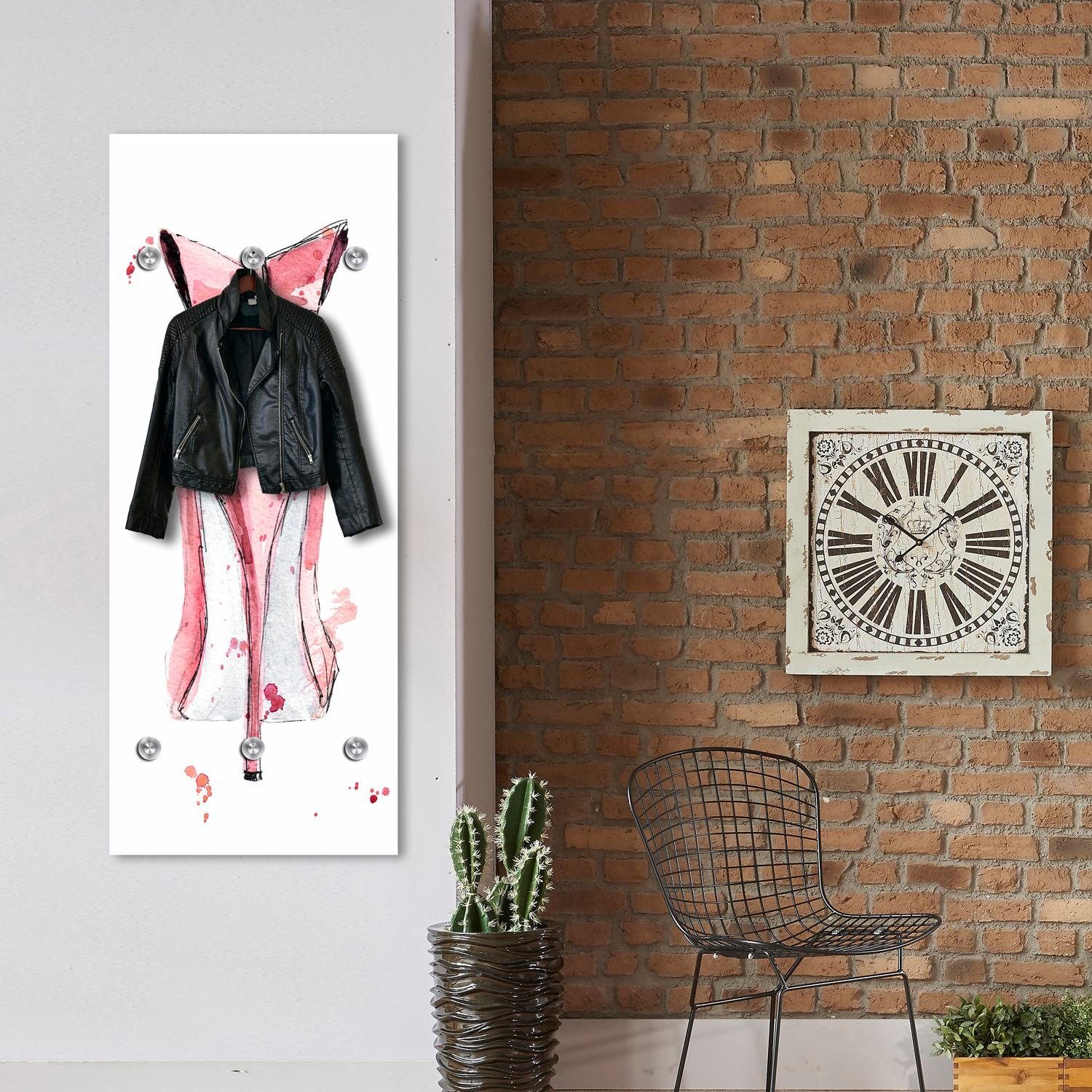 queence Kapstok Highheel van achteren met 6 haken, 50 x 120 cm