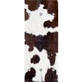 queence kapstokpaneel koeienhuid met 6 haken, 50 x 120 cm wit