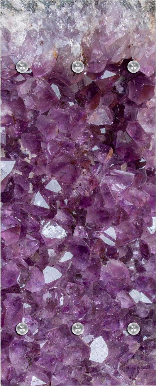 queence Kapstokpaneel Kristallen met 6 haken, 50 x 120 cm