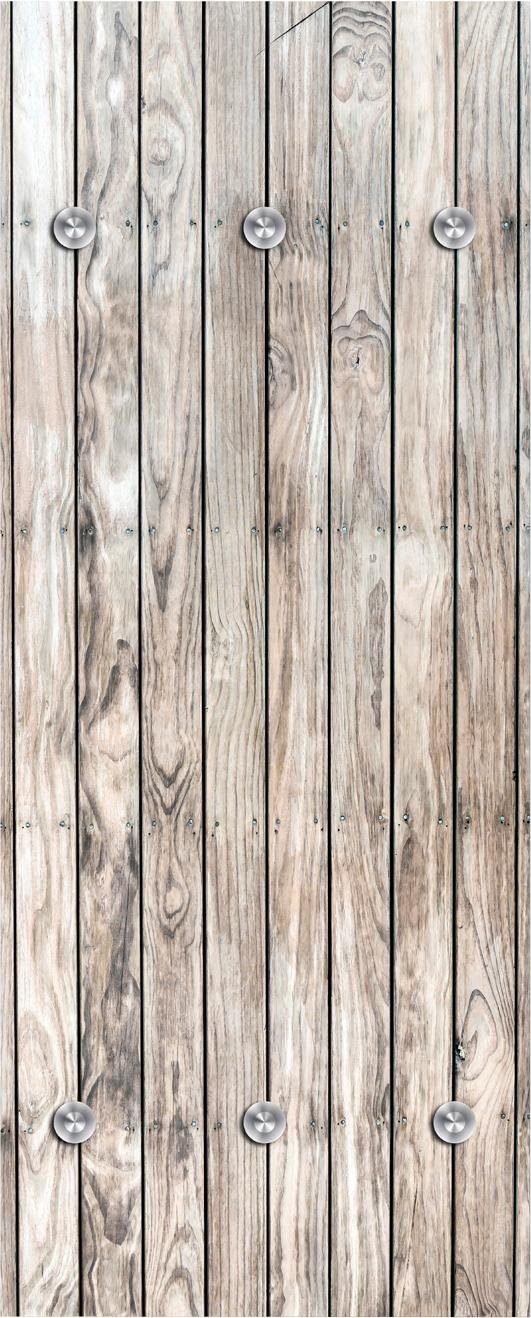 queence Kapstok Houten wand, panelen met 6 haken, 50 x 120 cm kapstokken maat (B/H): 50/125 cm beige