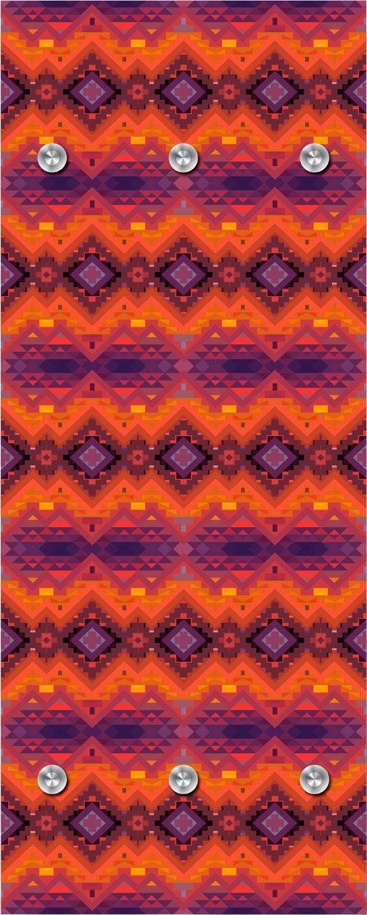 queence Kapstok Oriëntaals motief met 6 haken, 50 x 120 cm kapstokken maat (B/H): 50/125 cm oranje