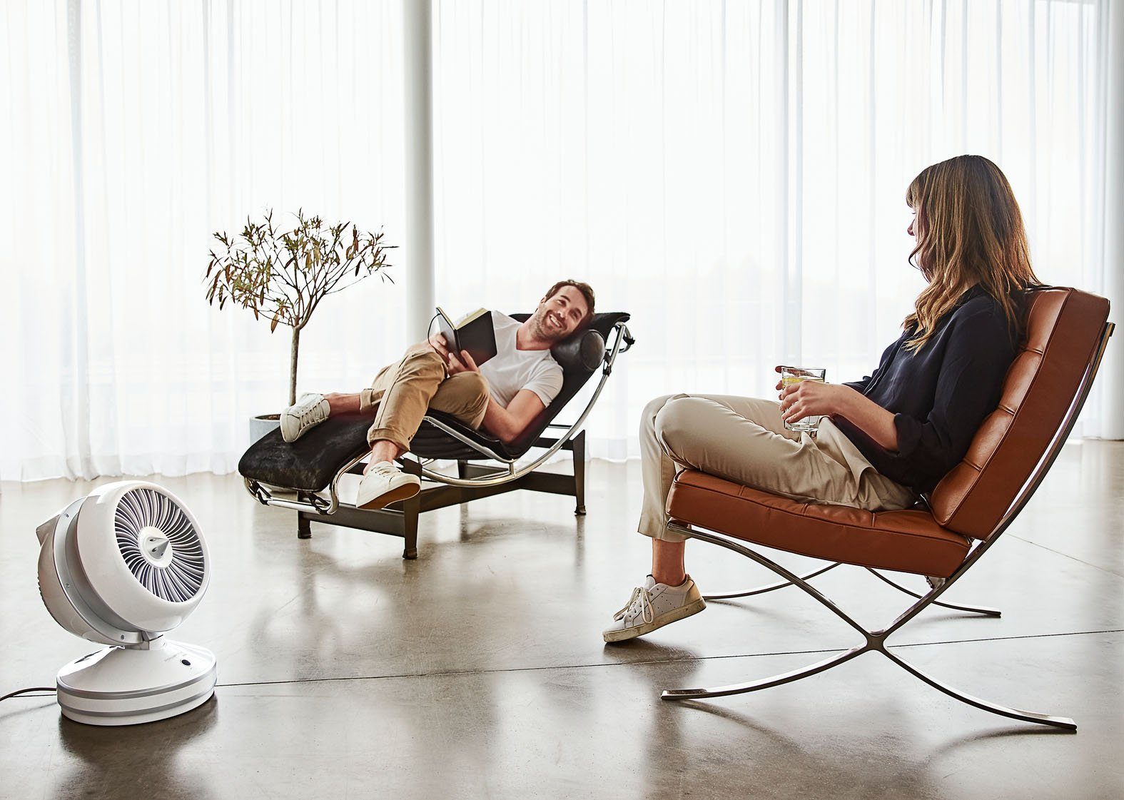 Rowenta Vloerventilator HQ7152 Air Force Intense 2in1 Ventilator, ventilatorkachel, 2600 W, 43 dB(A), eco-stand, afstandsbediening