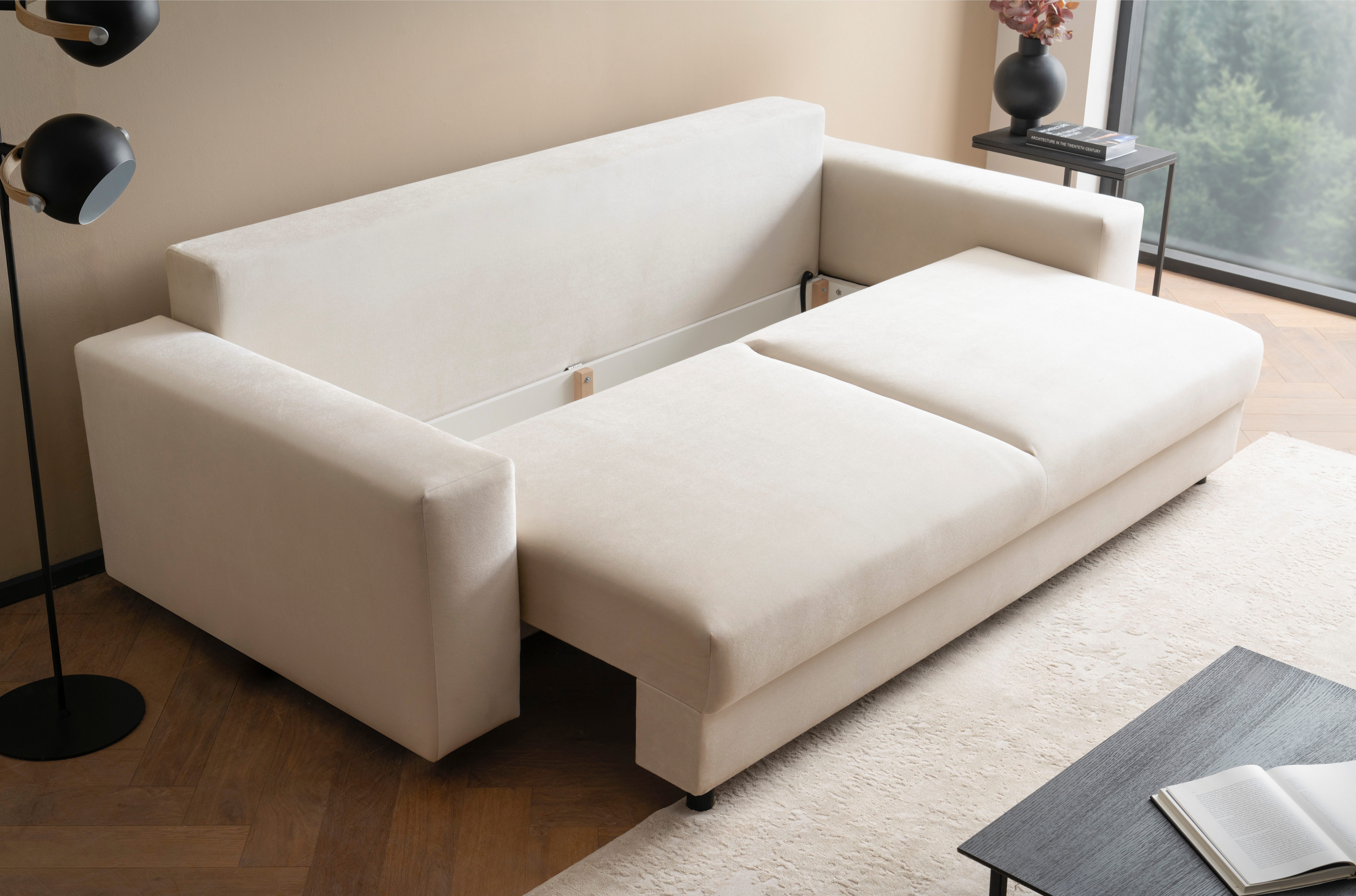 LeGer Home by Lena Gercke Slaapbank Imoga, kussen met slaapfunctie, 3-zits bank, bank met bedlade in moderne kleuren en stoffen, bedfunctie, ligoppervlak: 200x150 cm