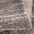 carpet city hoogpolig vloerkleed pulpy 524 met franje, woonkamer grijs
