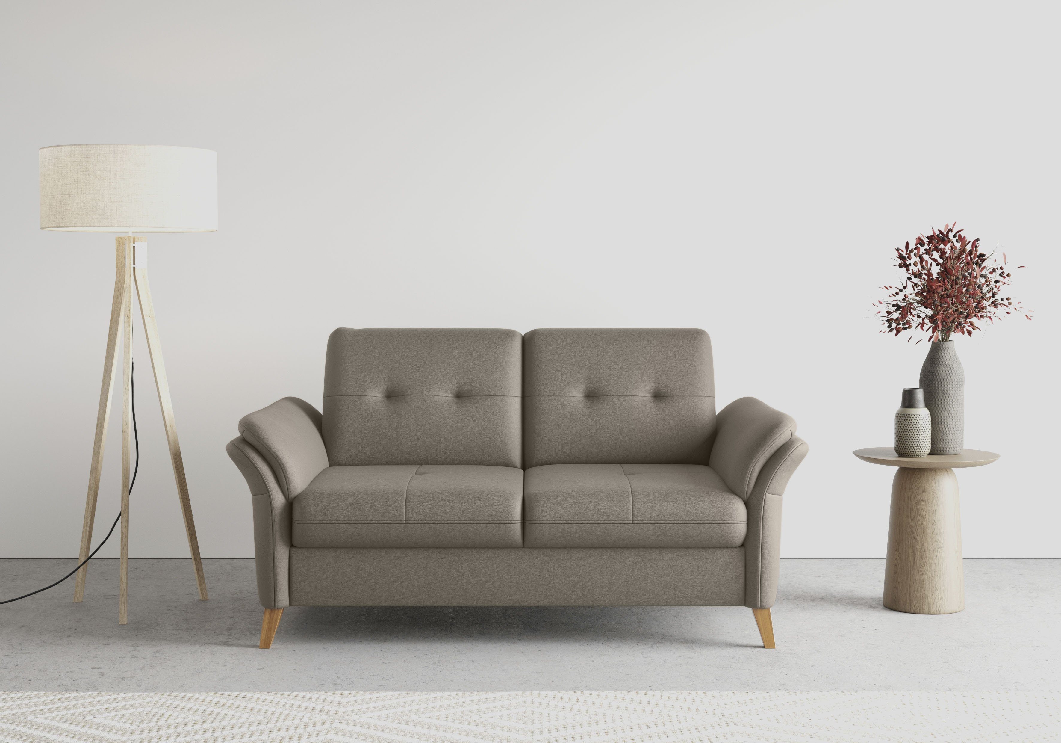 sit&more 2-zitsbank Göteborg inclusief zitdiepteverstelling en binnenvering grijs, 2-zitsbanken, 171 cm