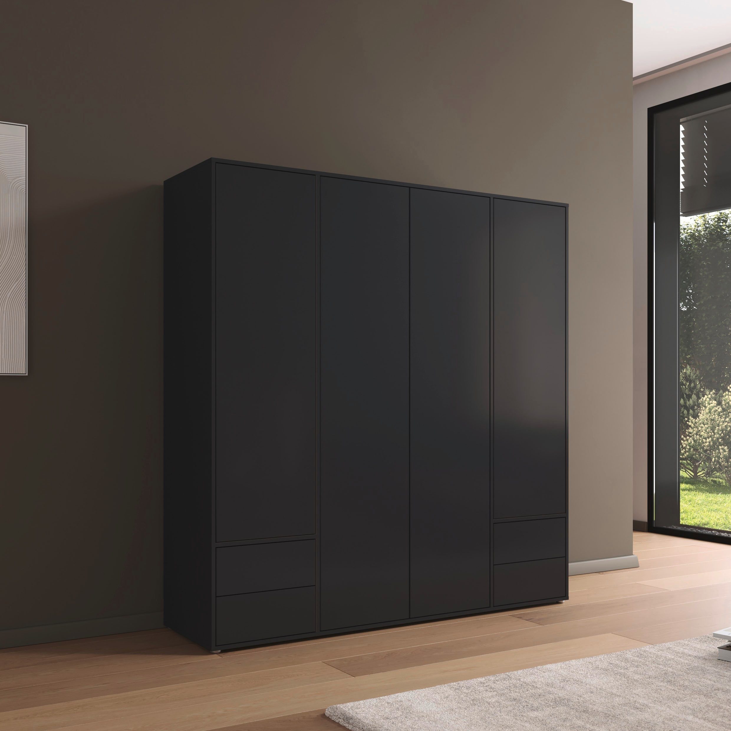 rauch Draaideurkast Kledingkast Kast Garderobe Wasmand NABILA veel Opbergruimte met 2 lades en push-to-open functie topseller made in germany