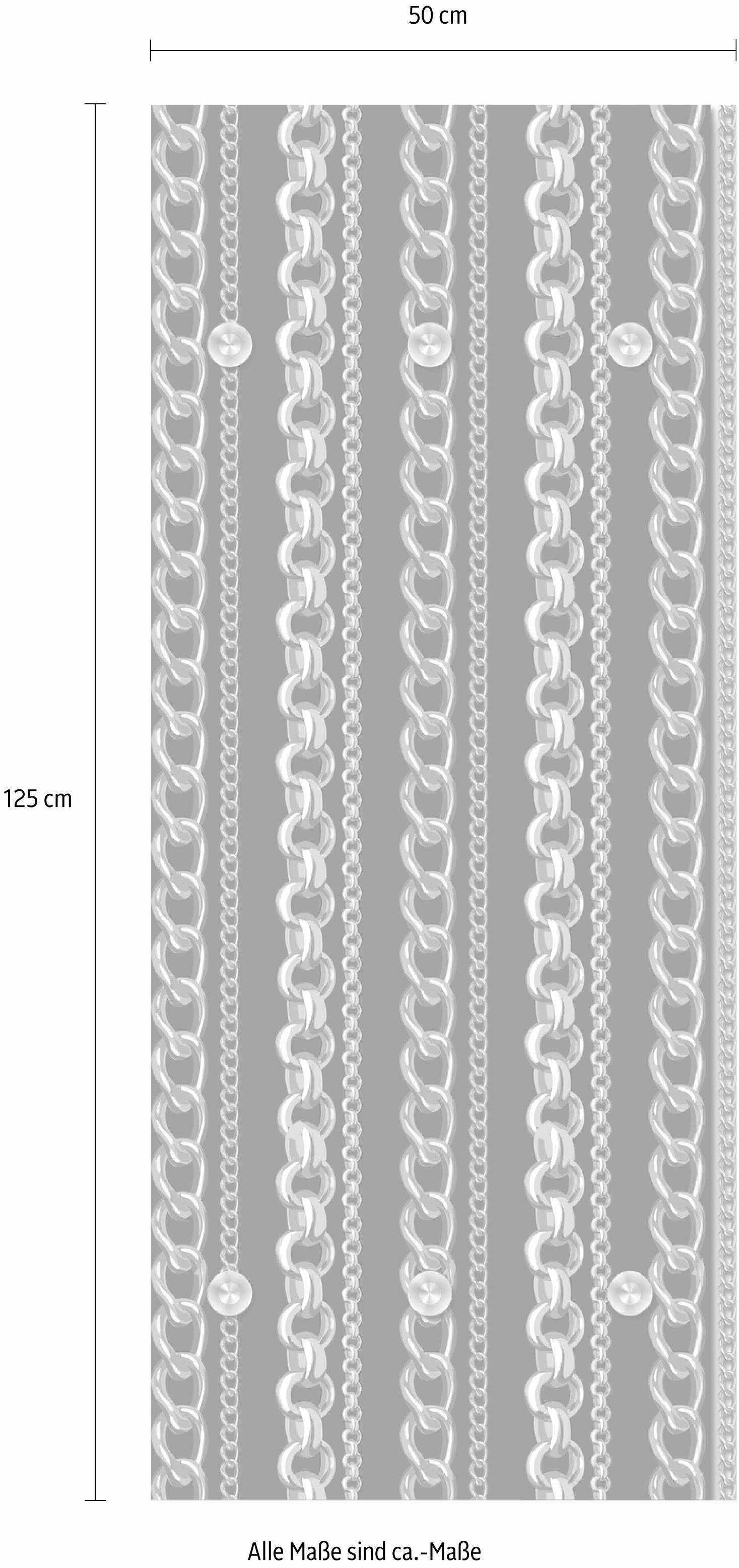 queence Kapstok Kettingen met 6 haken, 50 x 120 cm