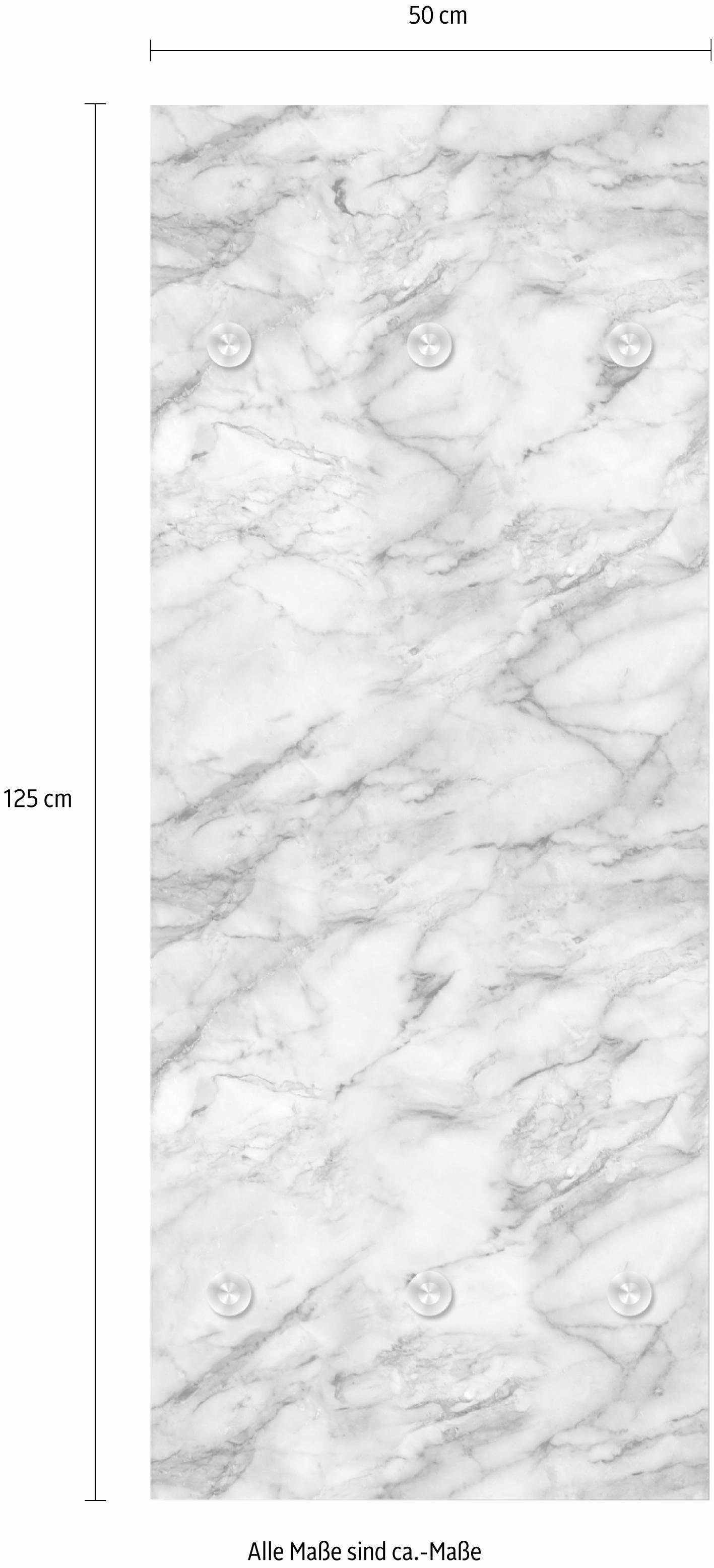 queence Kapstok Marmer met 6 haken, 50 x 120 cm