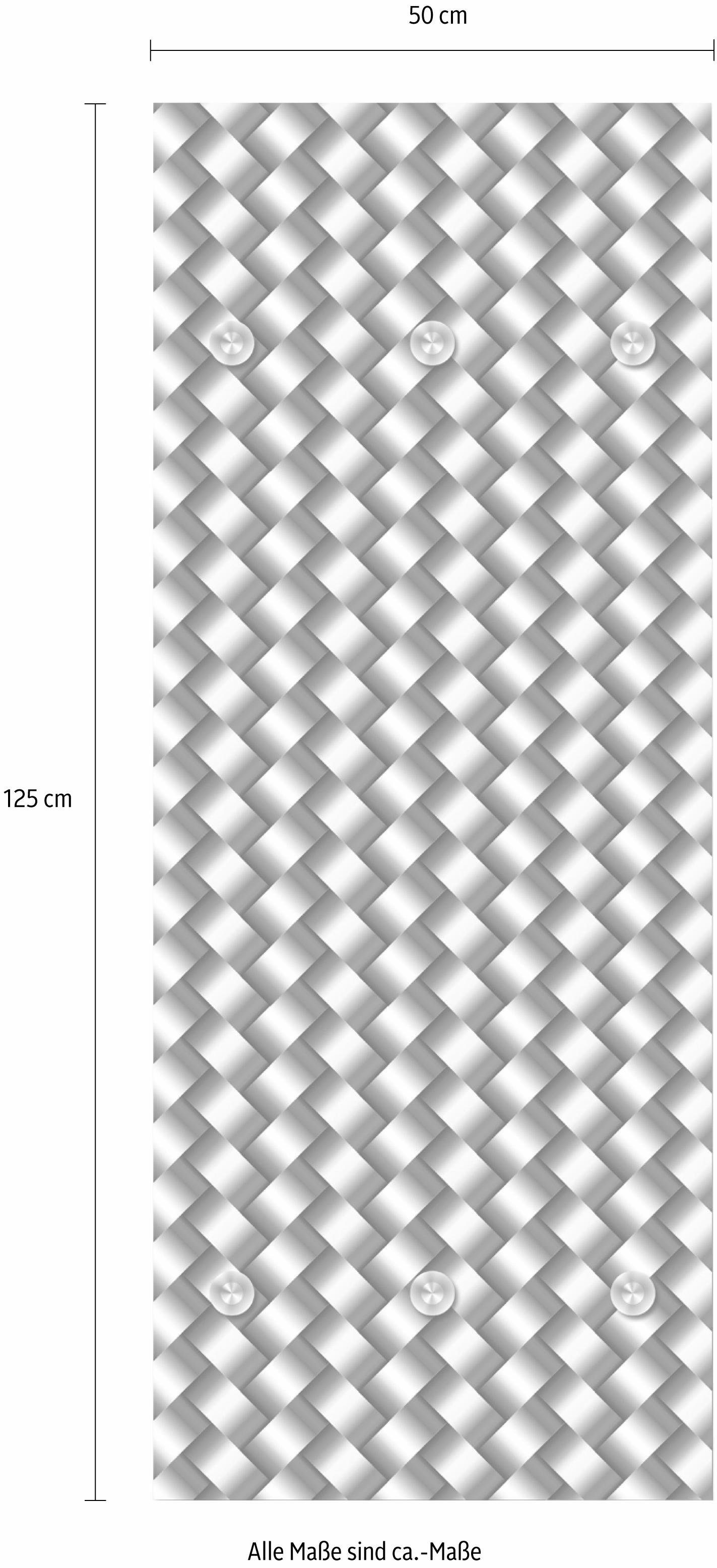 queence Kapstok Vlechtmotief met 6 haken, 50 x 120 cm