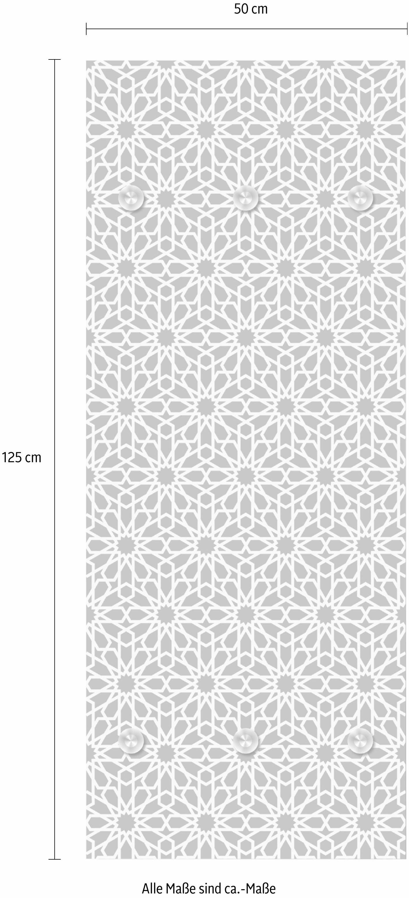 queence Kapstok Bloemmotief met 6 haken, 50 x 120 cm